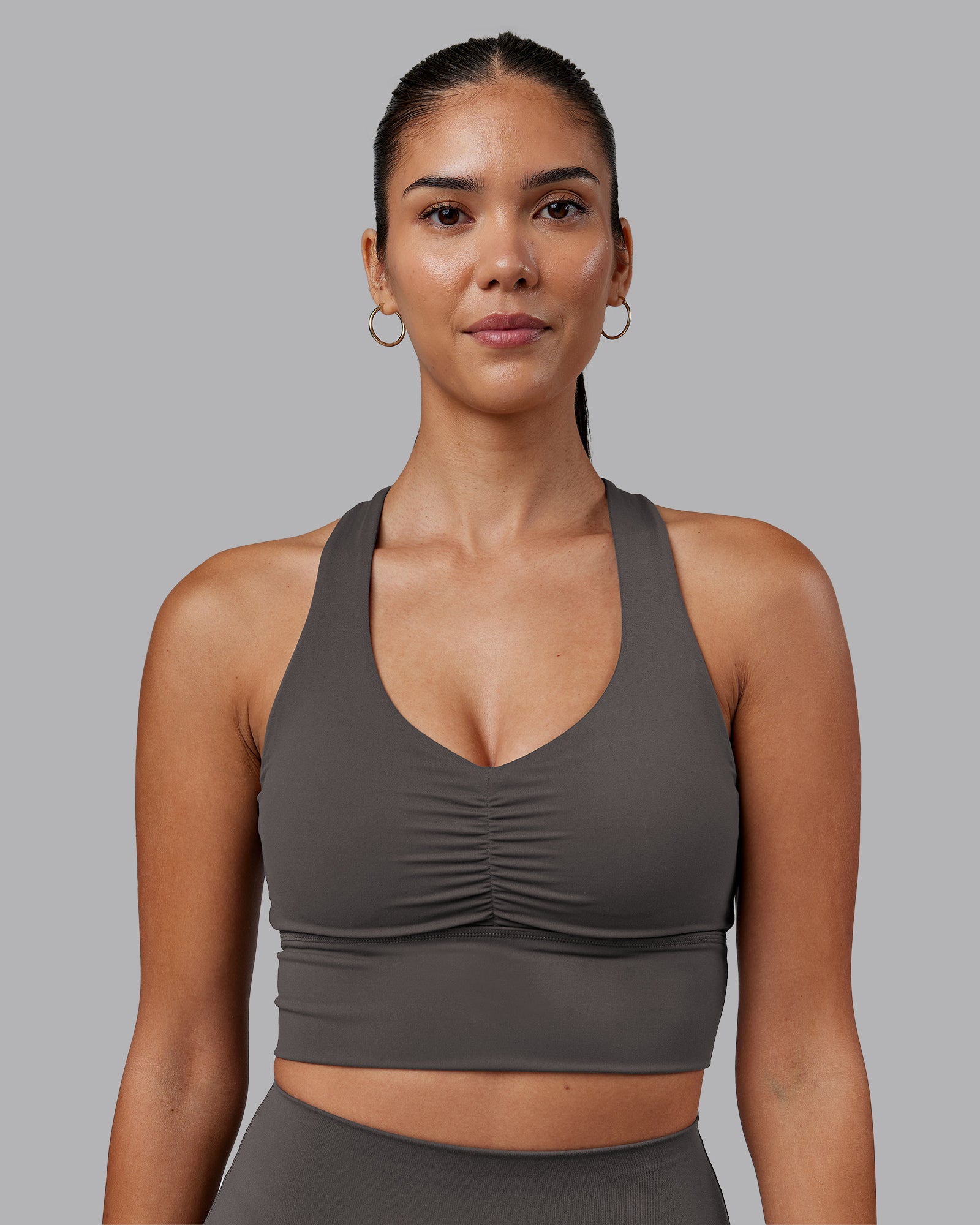 Evoke Longline Sports Bra - Dark Storm