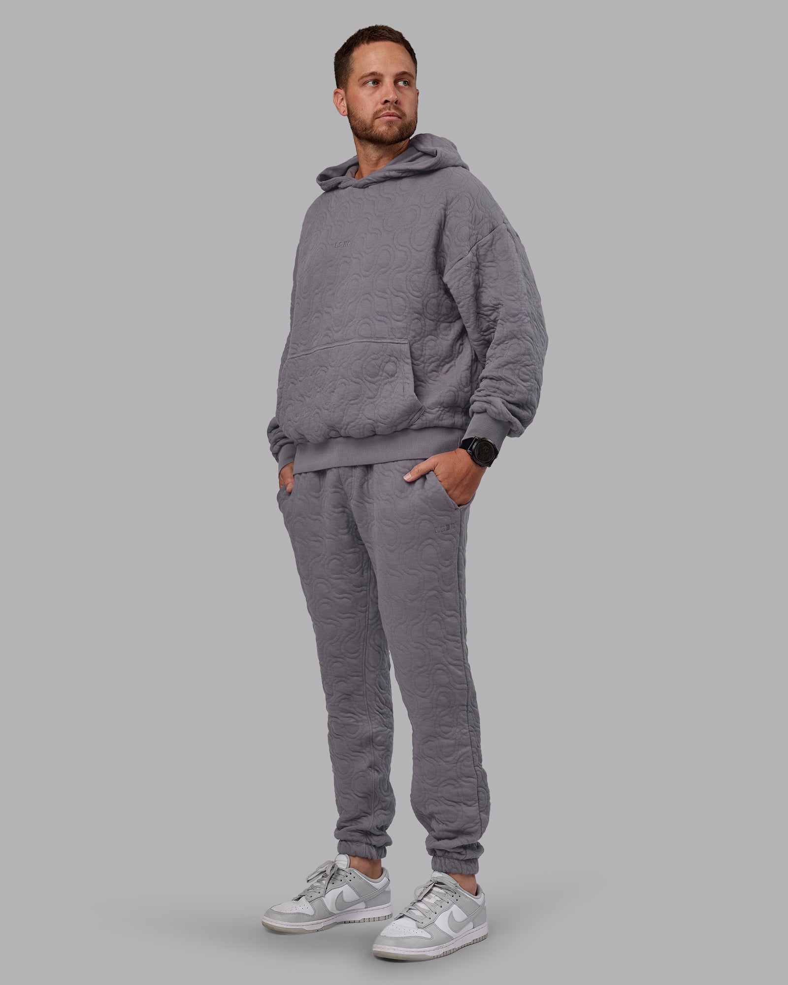 MVP Quilted Track Pant - Storm Front-Geometric