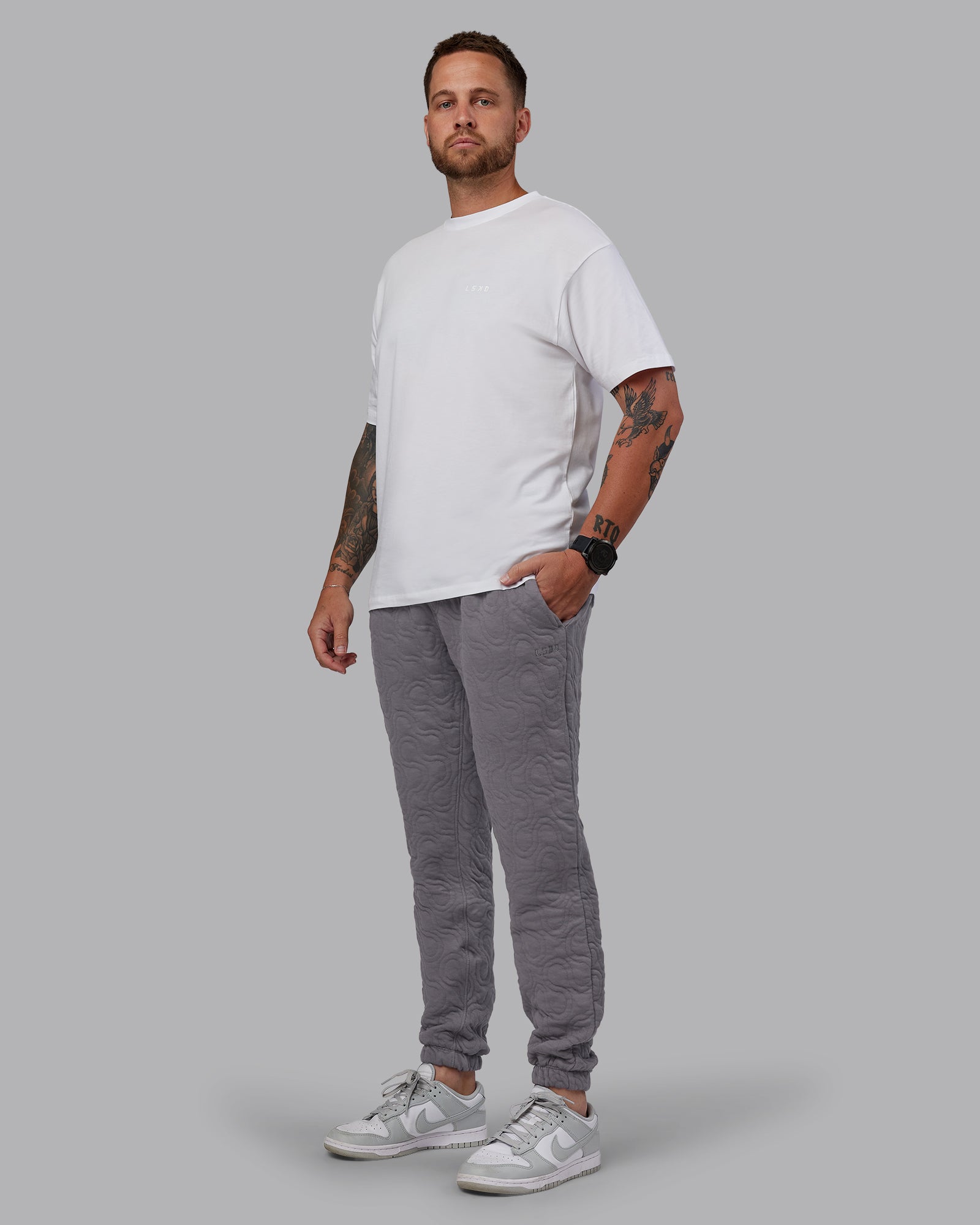 MVP Quilted Track Pant - Storm Front-Geometric