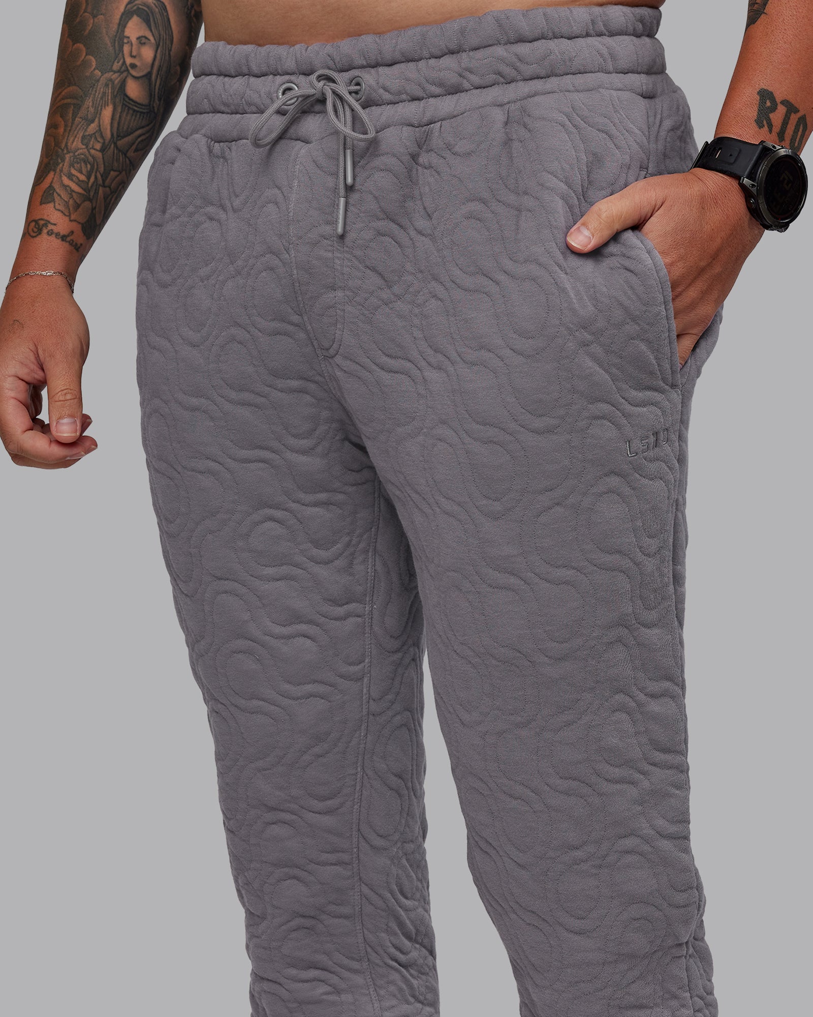 MVP Quilted Track Pant - Storm Front-Geometric