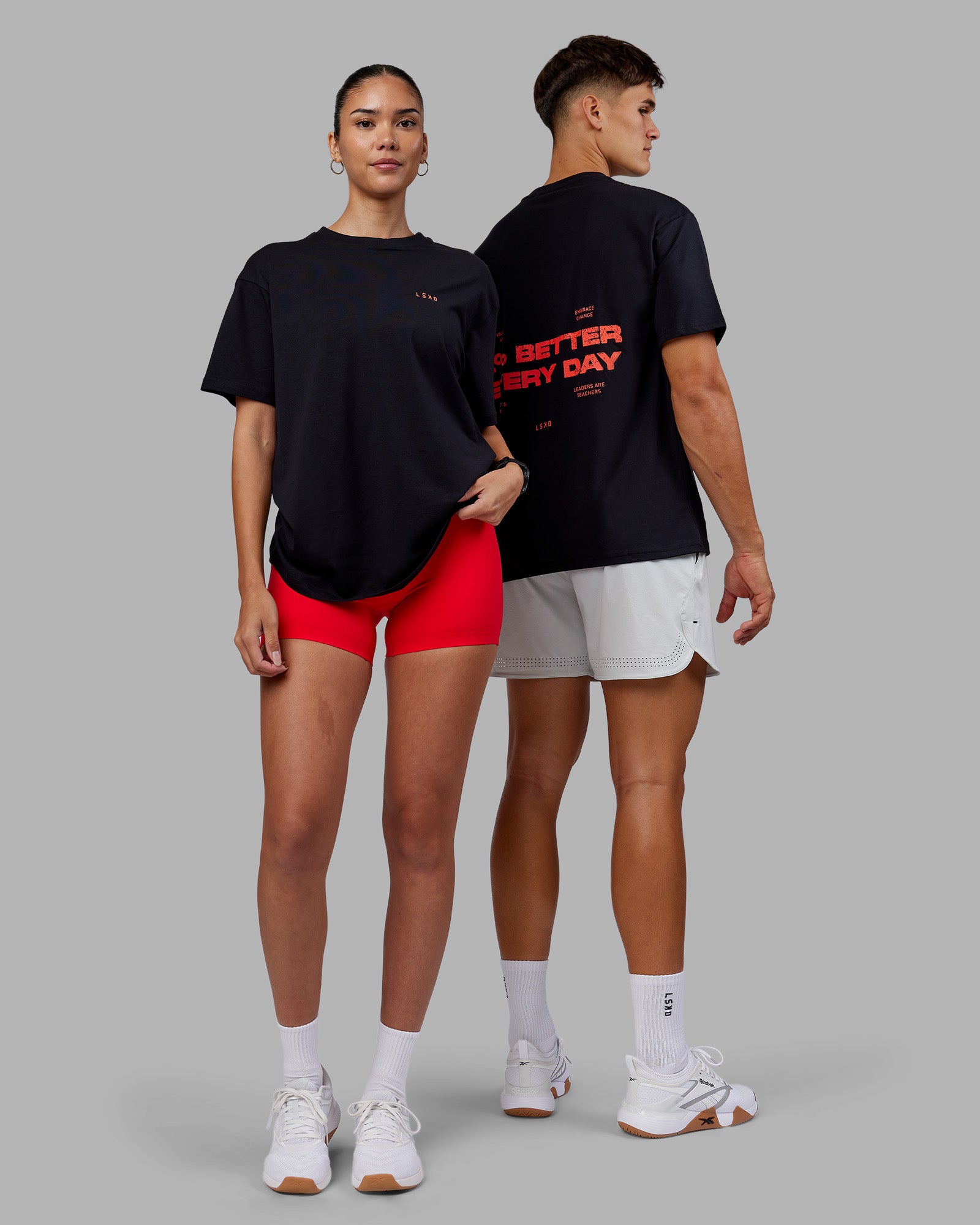 1% Better Value Series FLXCotton Tee Oversize - Black-Red
