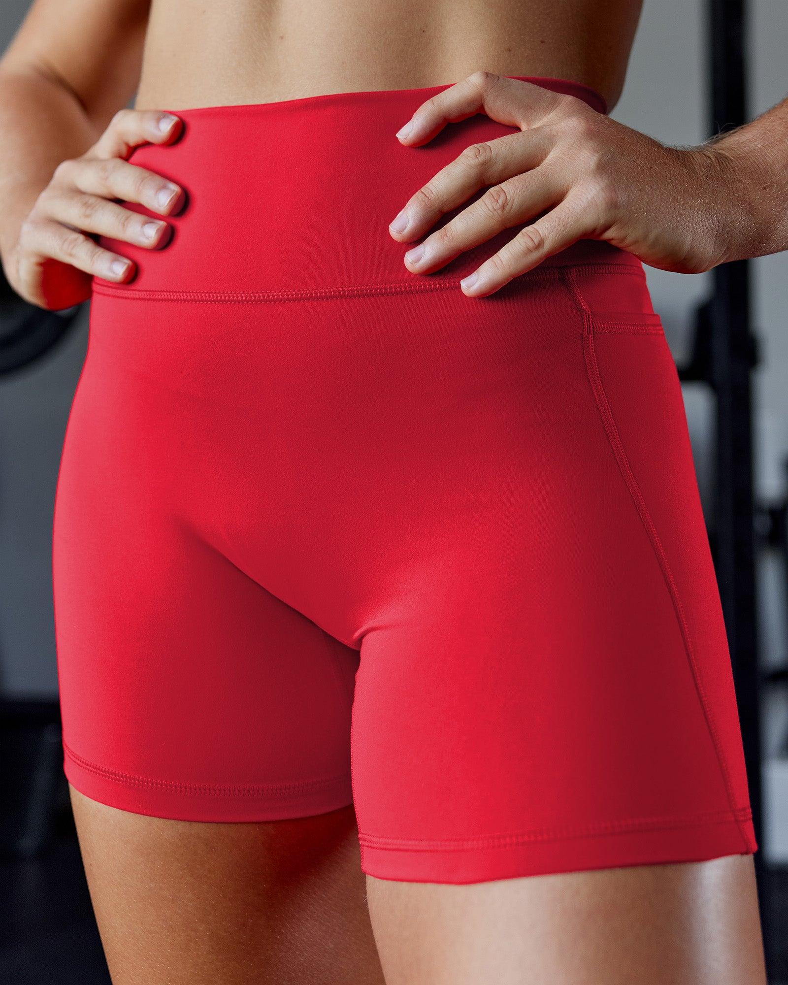 Fusion Ultra High-Rise 6" Short Pockets - Scarlet