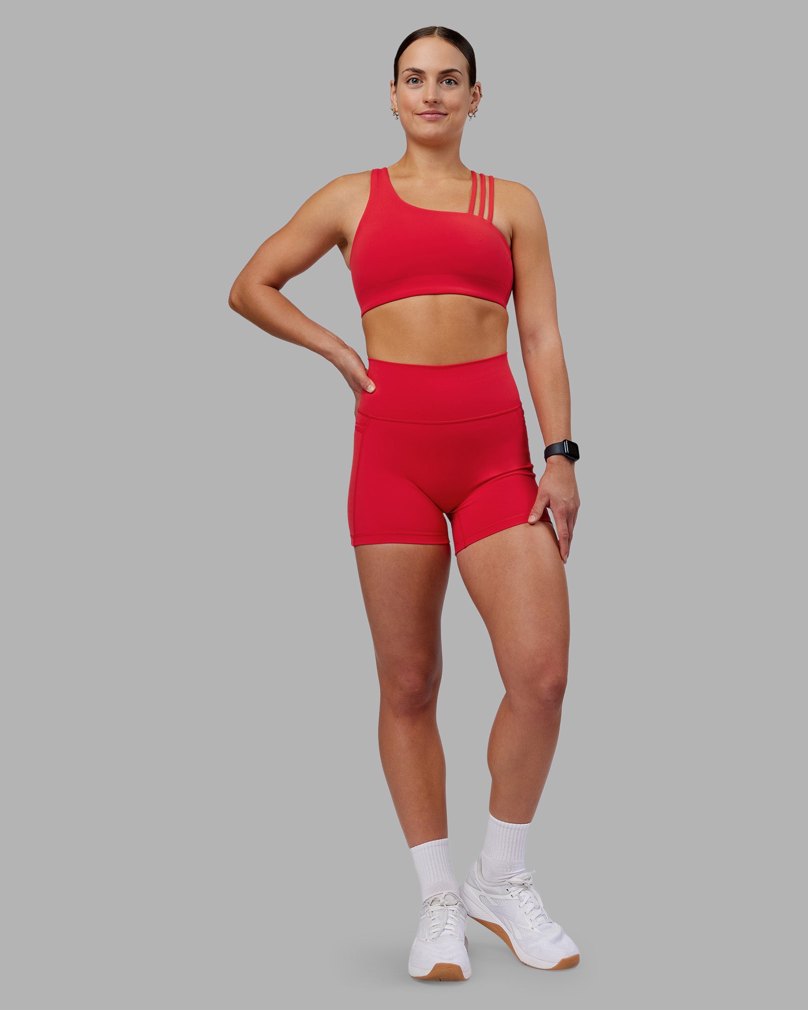 Fusion Ultra High-Rise 4" Short Pockets - Scarlet