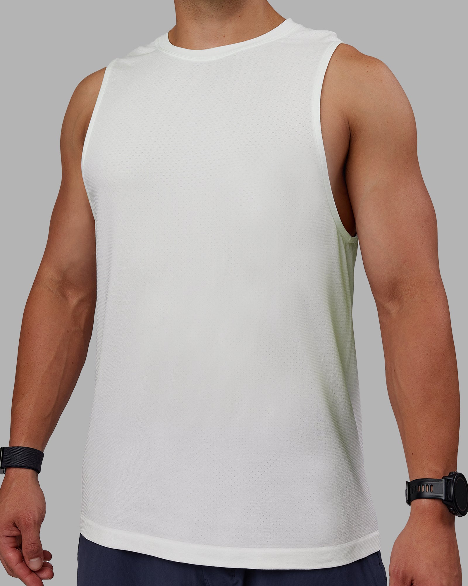 AeroFLX+ Seamless Muscle Tank - Off White/Off White Marl