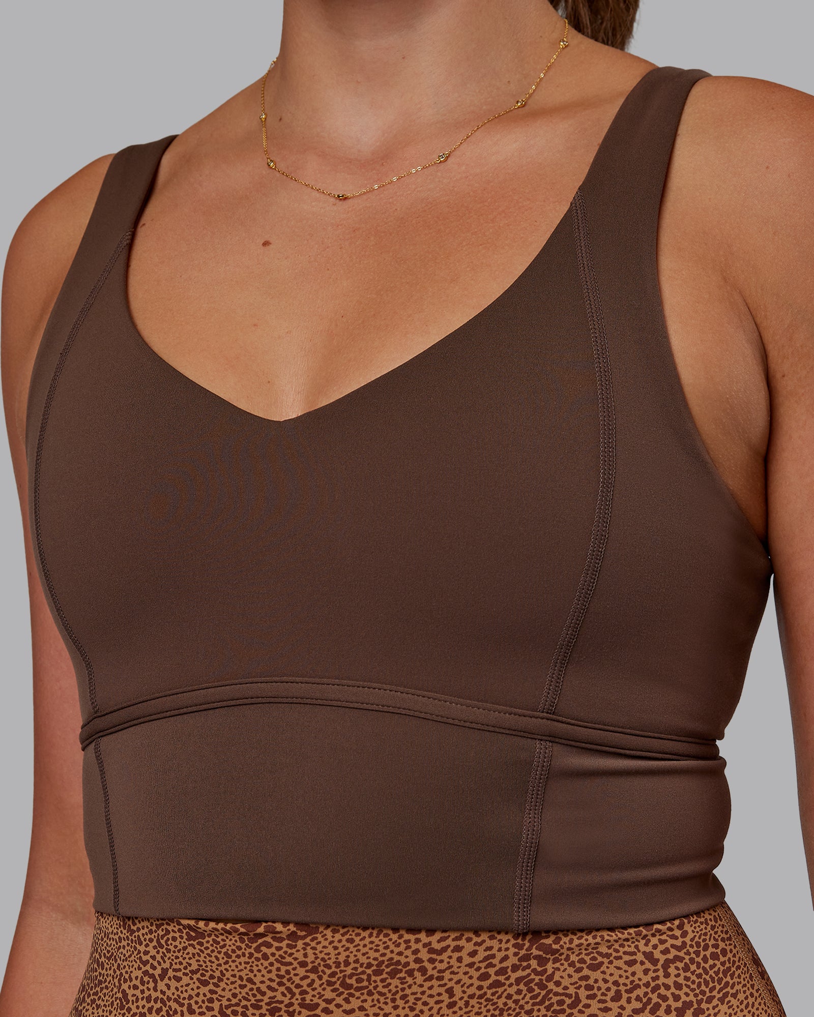 Function Longline Sports Bra - Chocolate Martini