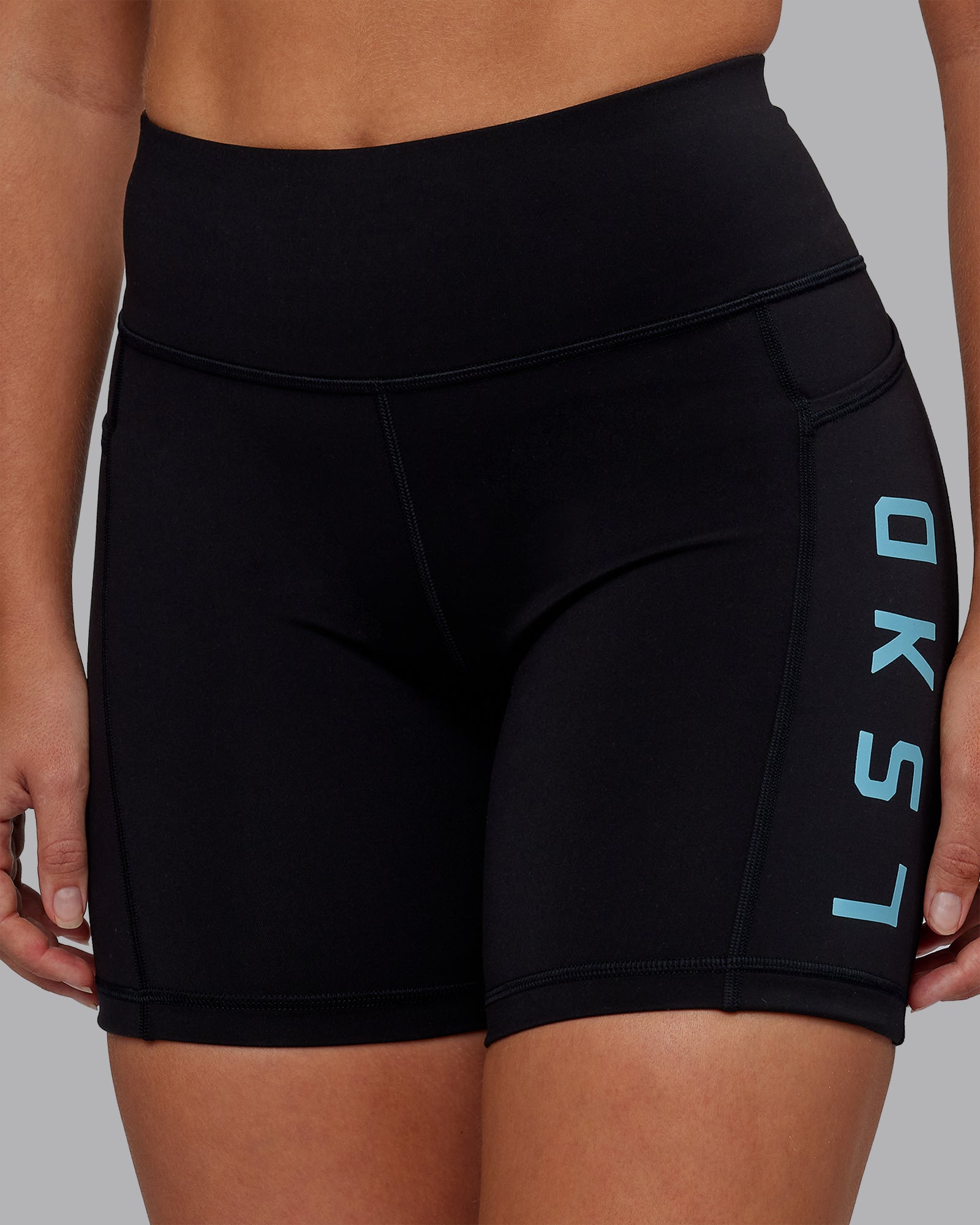 Rep Ultra High-Rise 6" Short Pockets - Black-Retro Blue