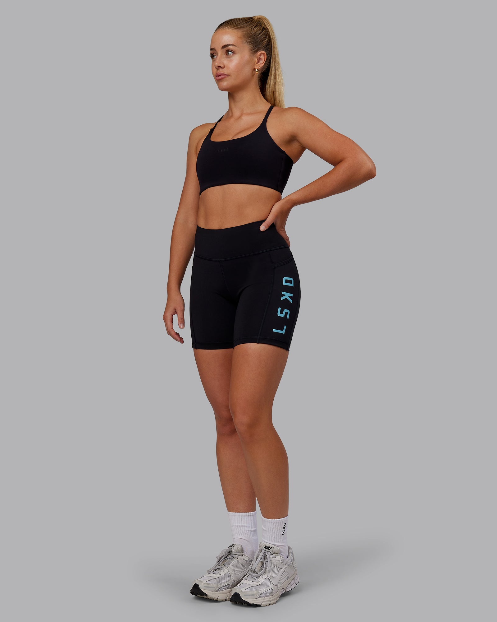 Rep Ultra High-Rise 6" Short Pockets - Black-Retro Blue