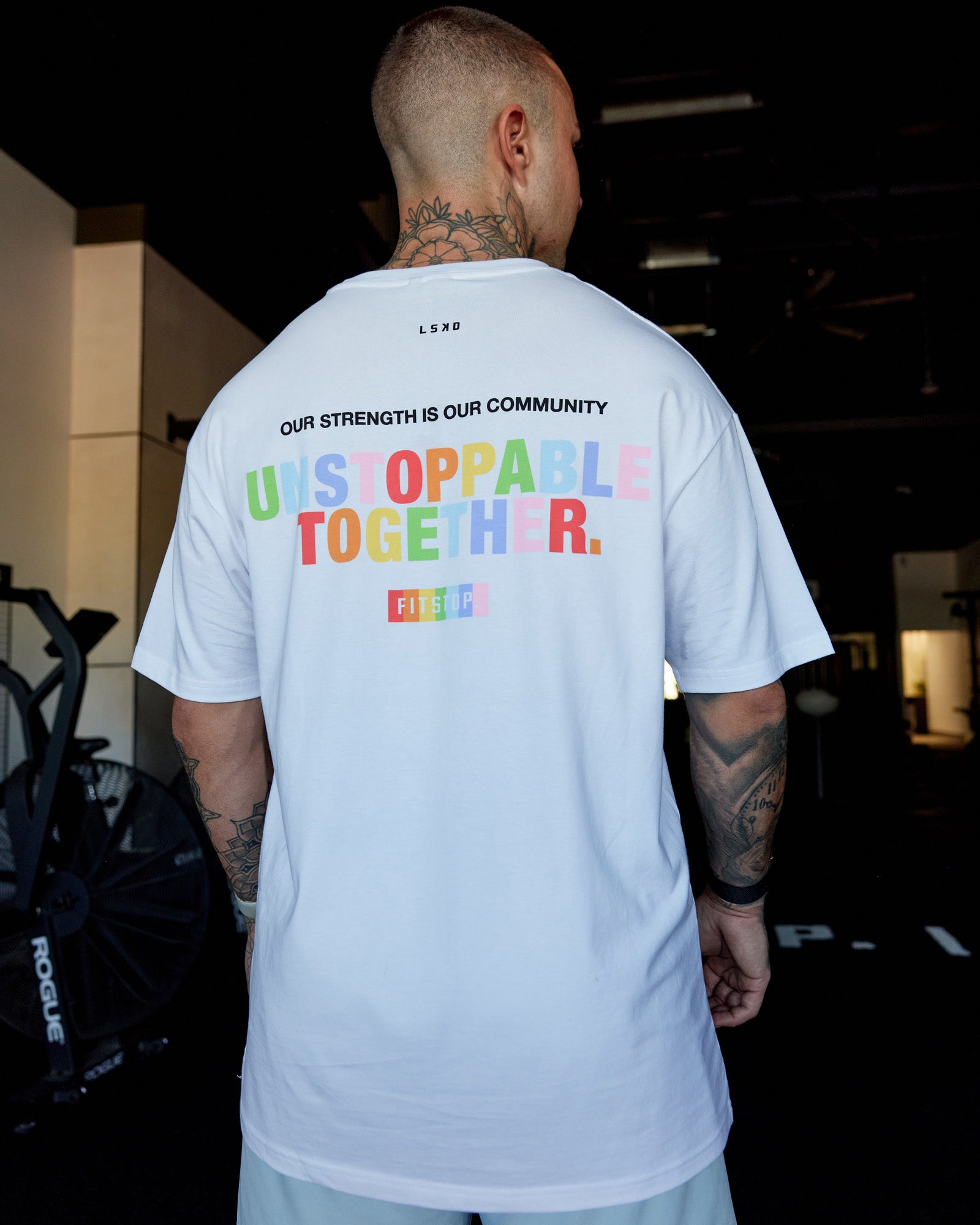 Fitstop Unstoppable Together FLXCotton Oversize Tee - White