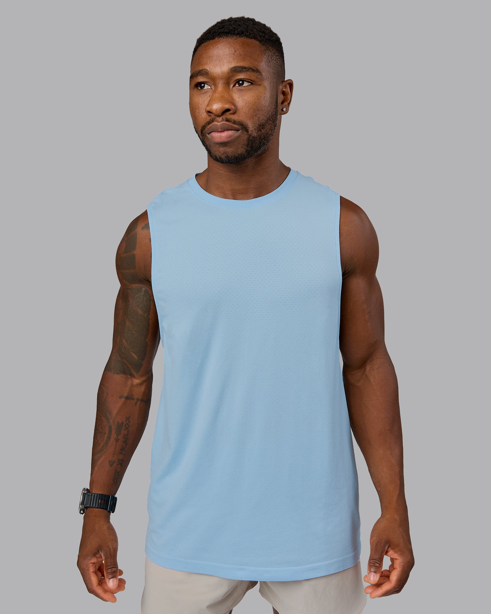 AeroFLX+ Seamless Muscle Tank - Glacial Blue/Glacial Blue