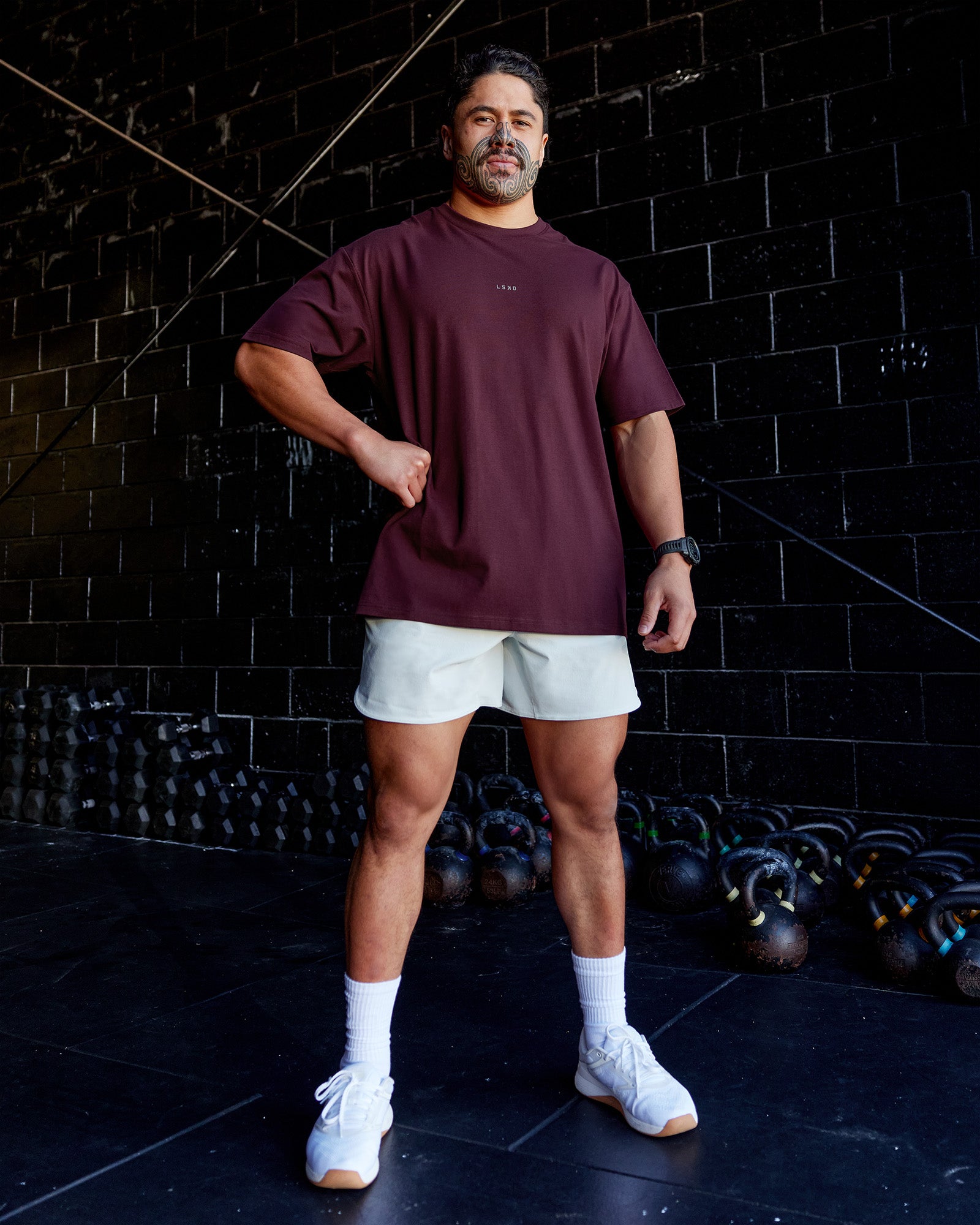 Base FLXCotton Tee Oversized - Cherry Lacquer