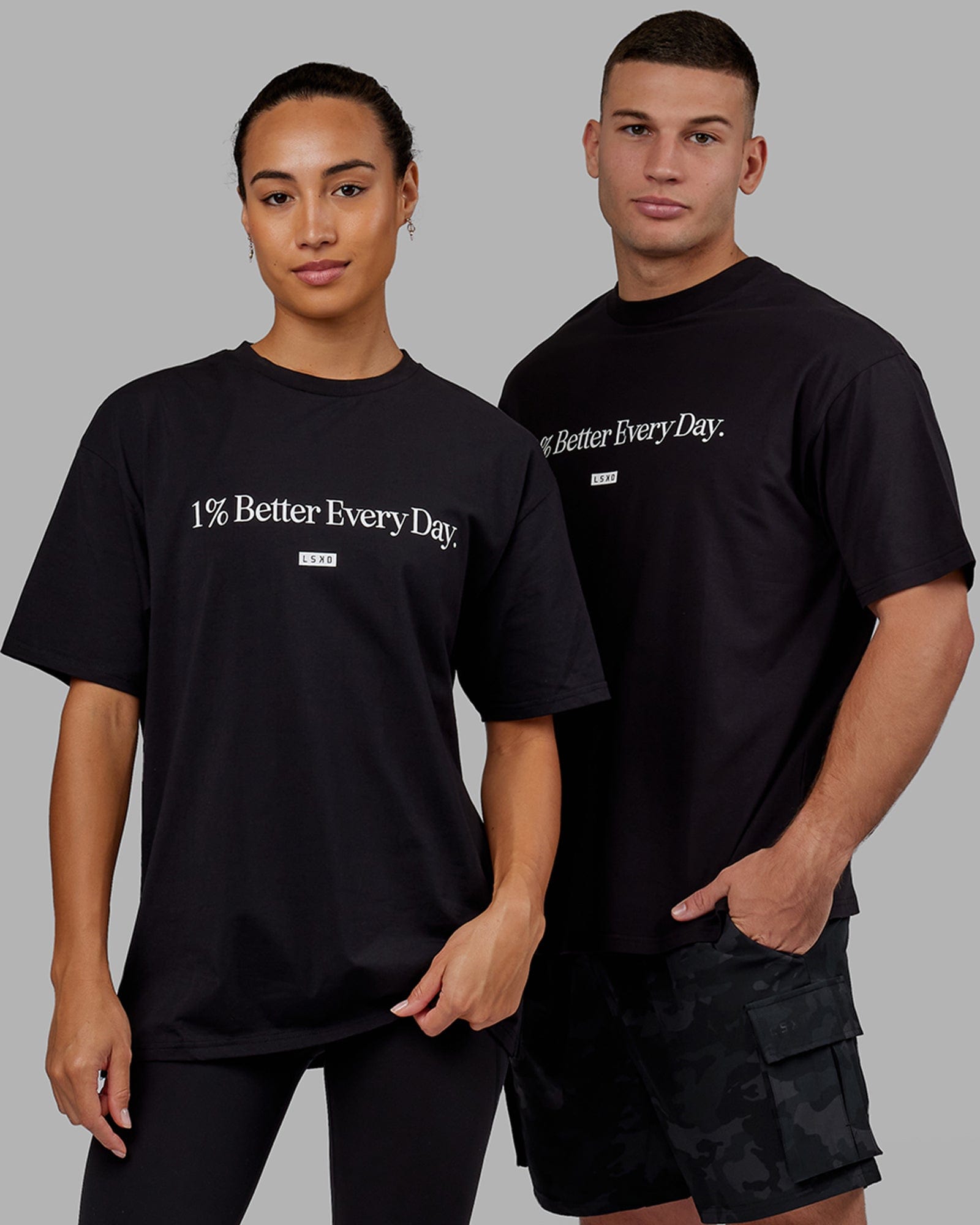 1% Better FLXCotton Tee Oversize - Black