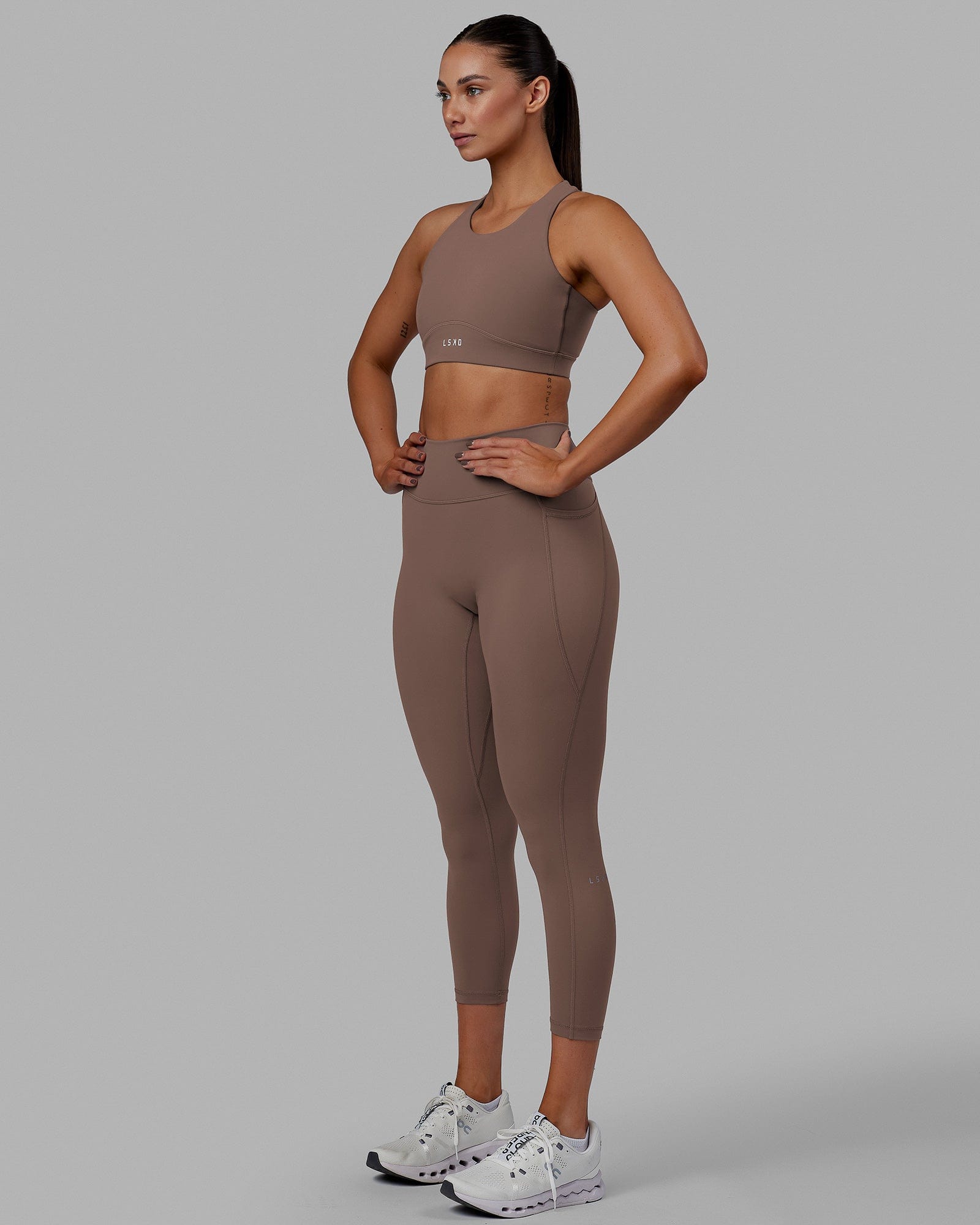 Fusion Ultra High-Rise 7/8 Legging Pockets - Deep Taupe
