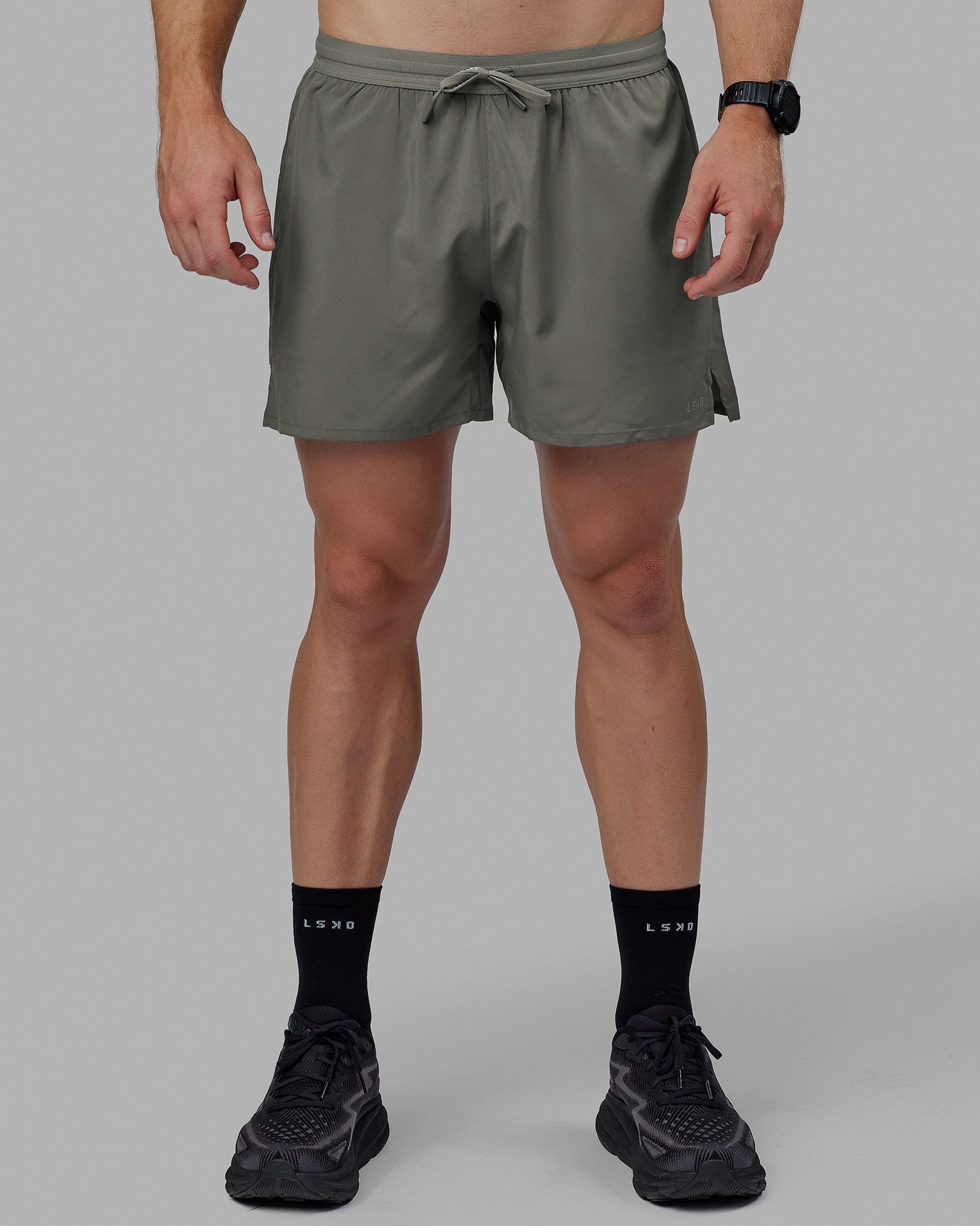 Pace Lined Performance Short  5" - Graphite-Reflective
