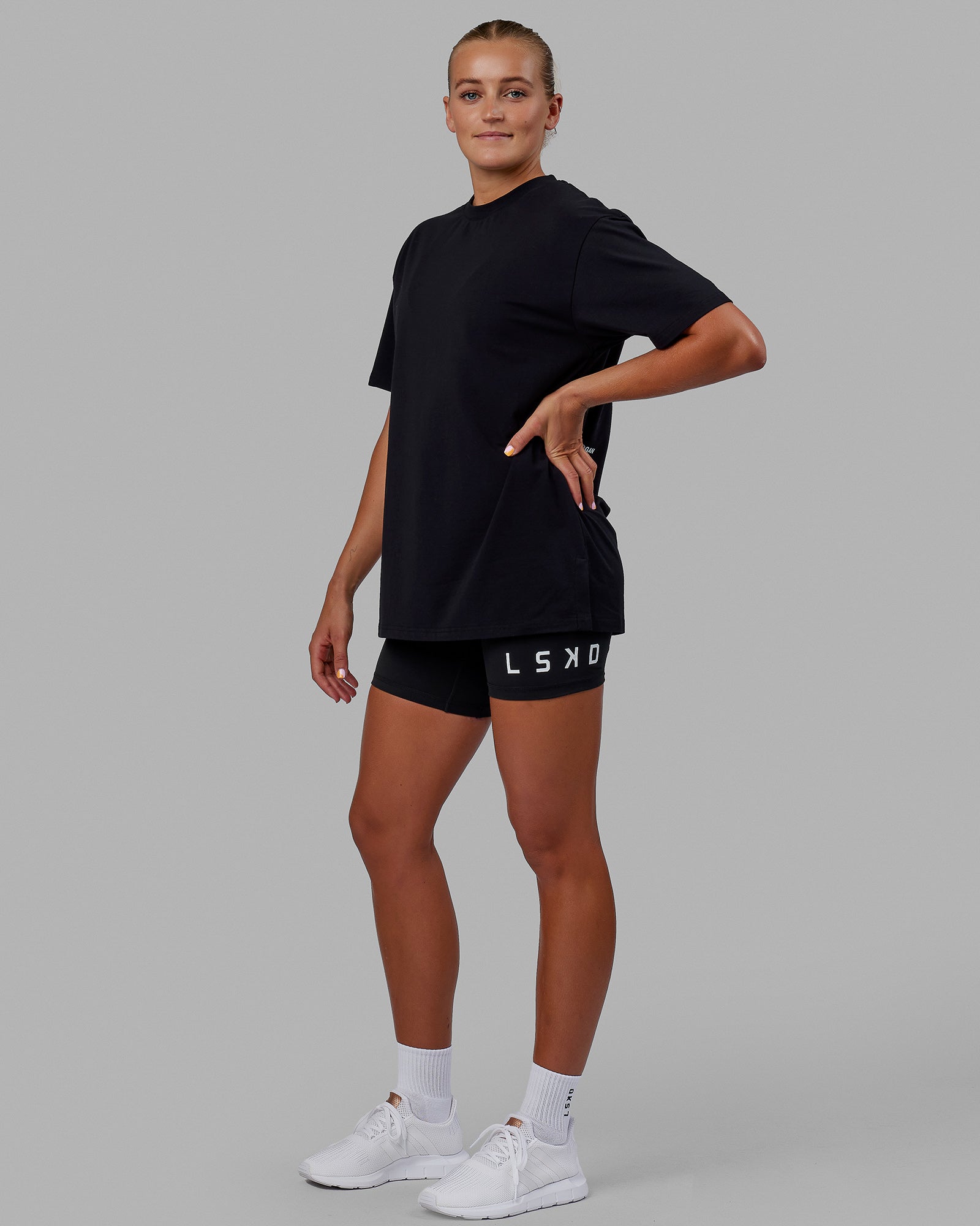 Lifting Club FLXCotton Tee Oversize - Black-White-Red