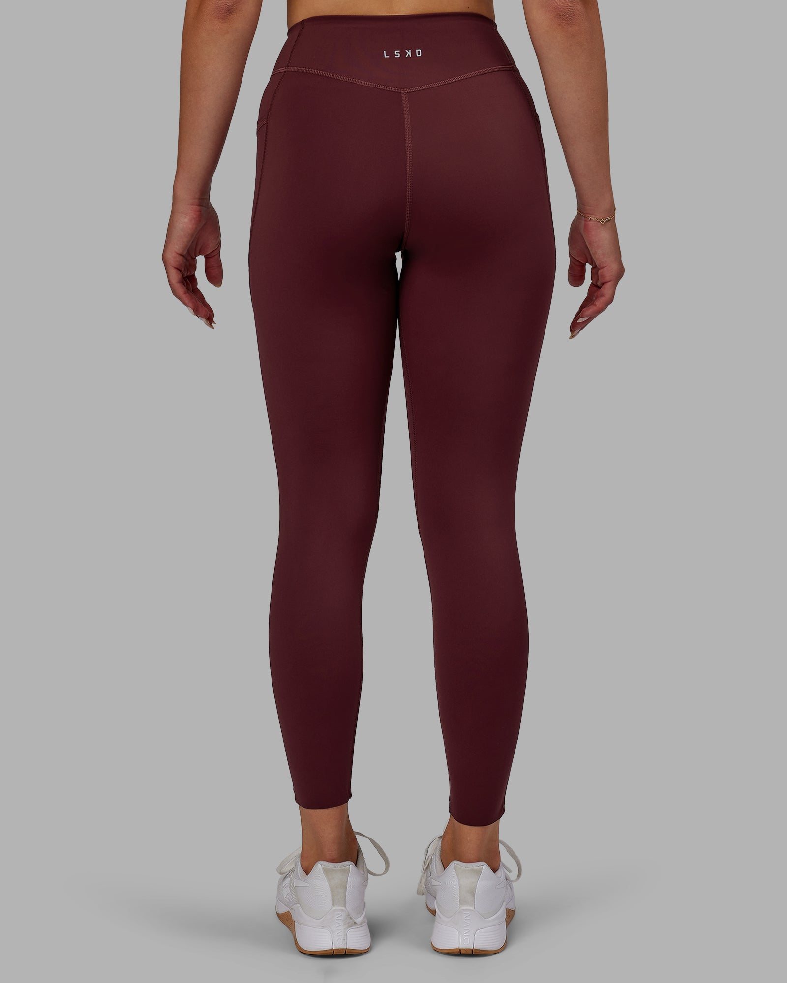 Elite High-Rise 7/8 Legging Pockets - Dark Cherry