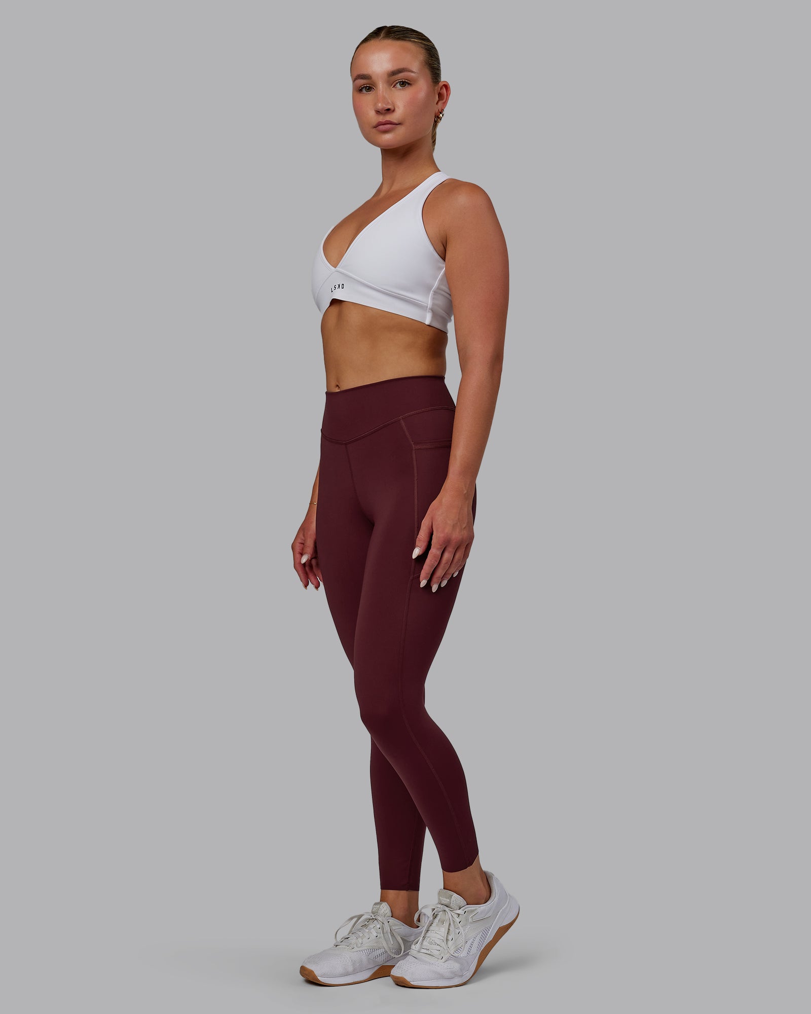 Elite High-Rise 7/8 Legging Pockets - Dark Cherry