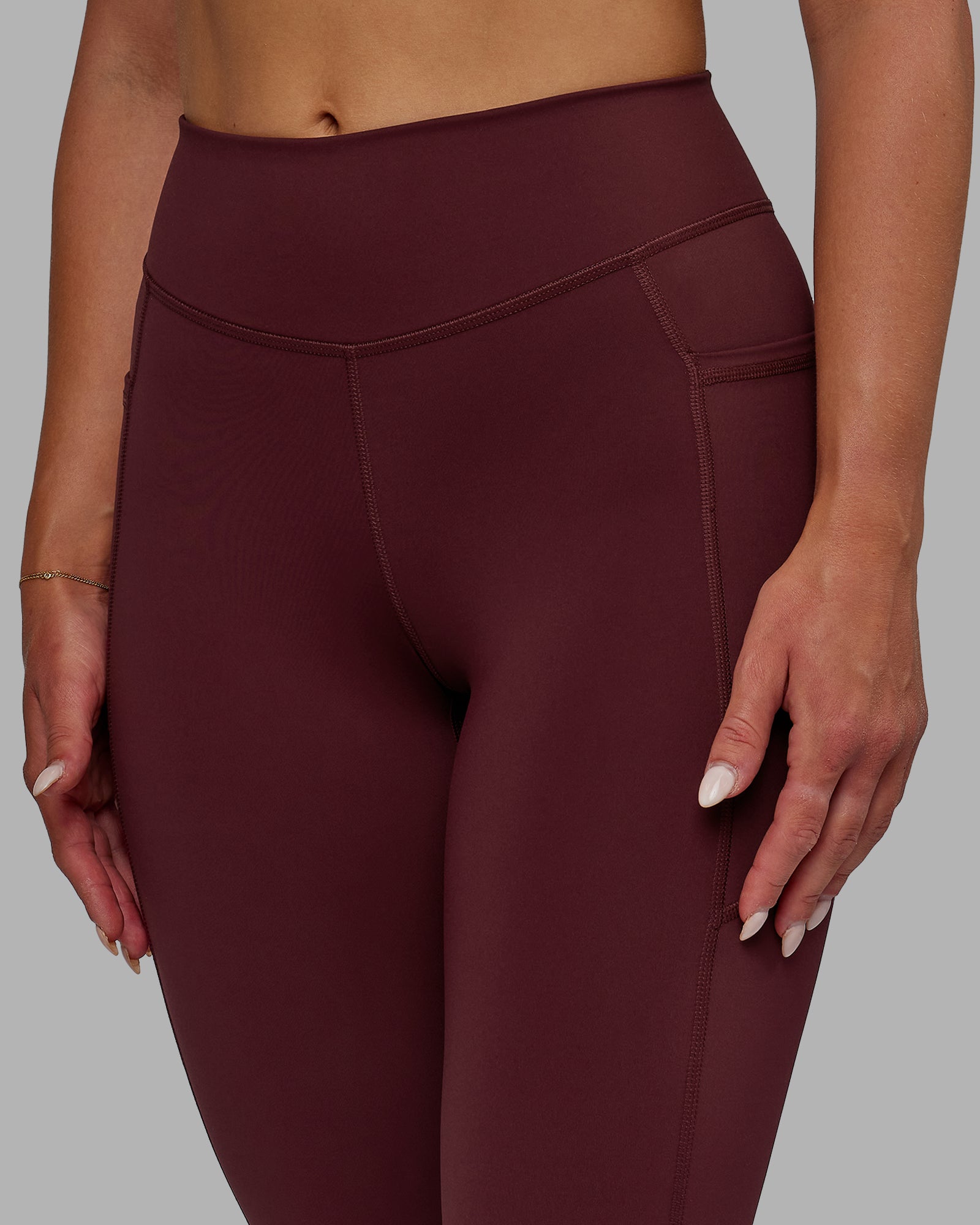 Elite High-Rise 7/8 Legging Pockets - Dark Cherry