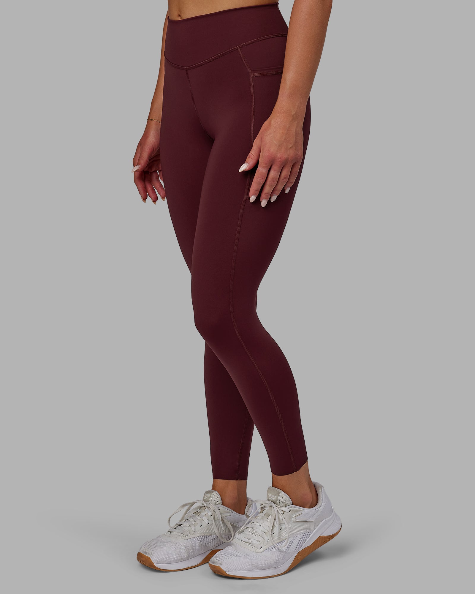 Elite High-Rise 7/8 Legging Pockets - Dark Cherry