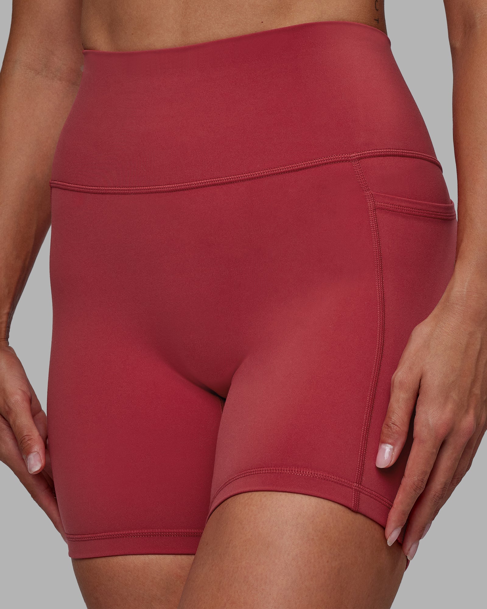 Fusion Ultra High-Rise 6" Short Pockets - Claret