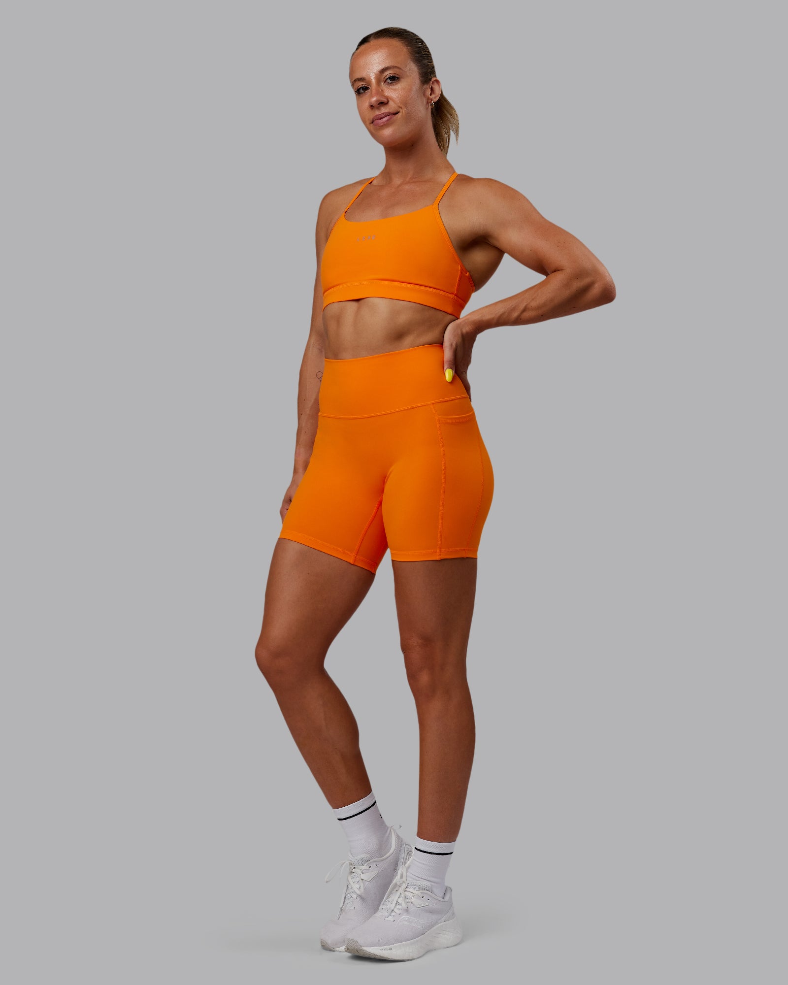 Fusion Ultra High-Rise 6" Short Pockets - Vibrant Orange
