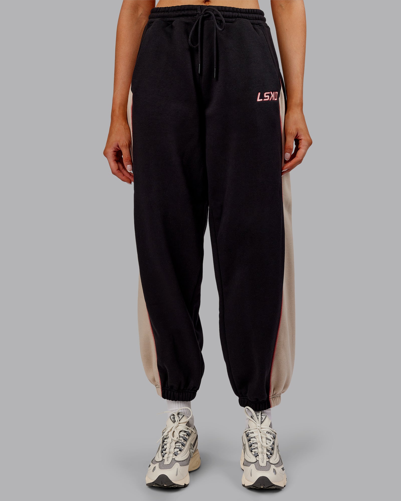 Stitch Up Fleece Sweat Pant - Black/Shale Beige