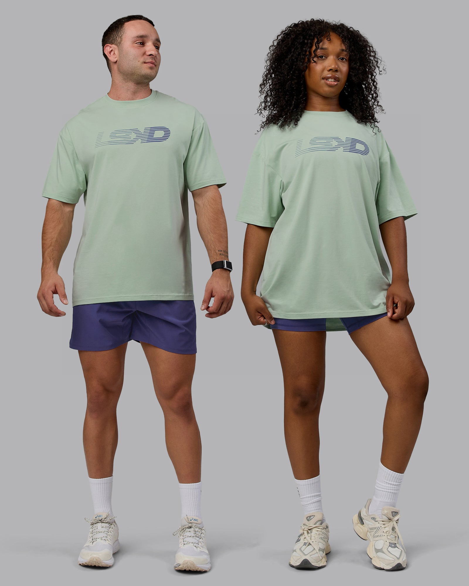 Motion FLXCotton Oversized Tee - Surf Spray-Royal Purple