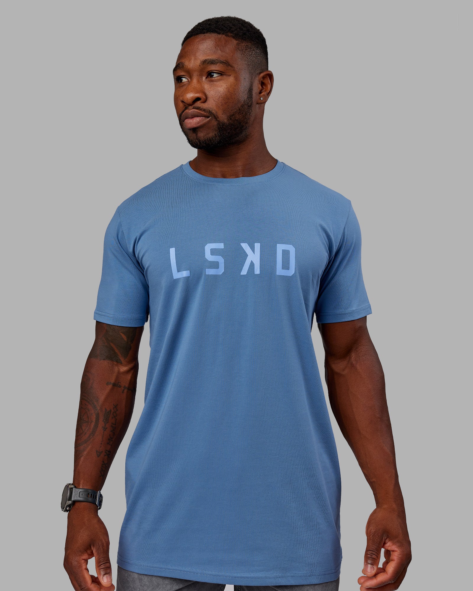 Structure FLXCotton Tee - Elemental Blue-Arctic Blue