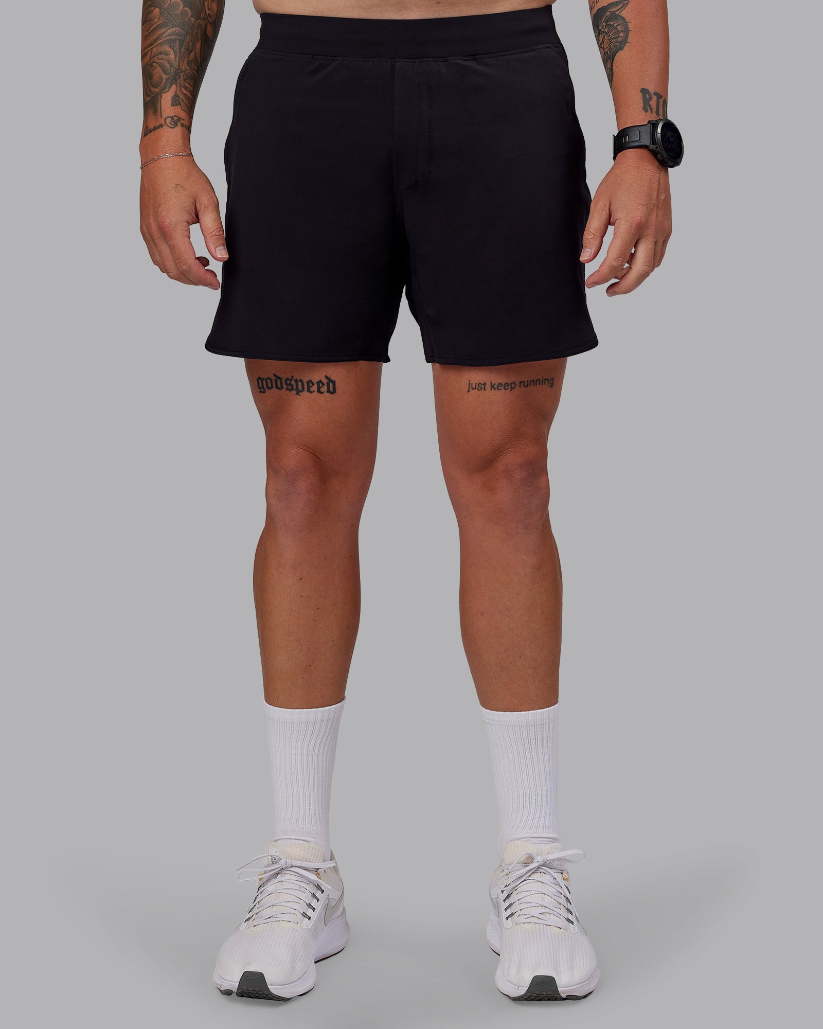 Lift Lined 6" Short - Black-Reflective