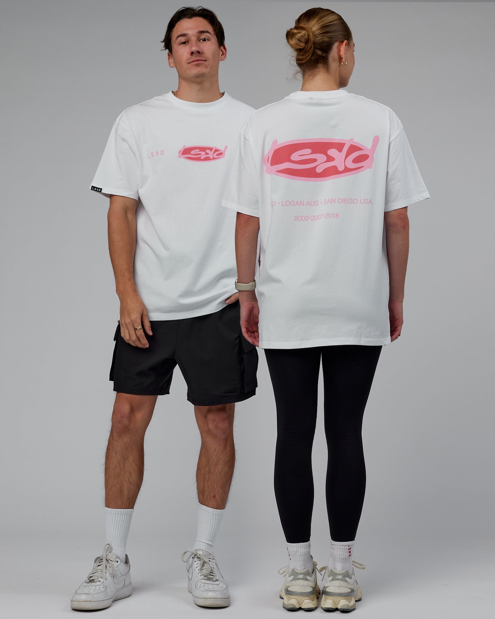 Unhinged FLXCotton Oversize Tee - White-Pink