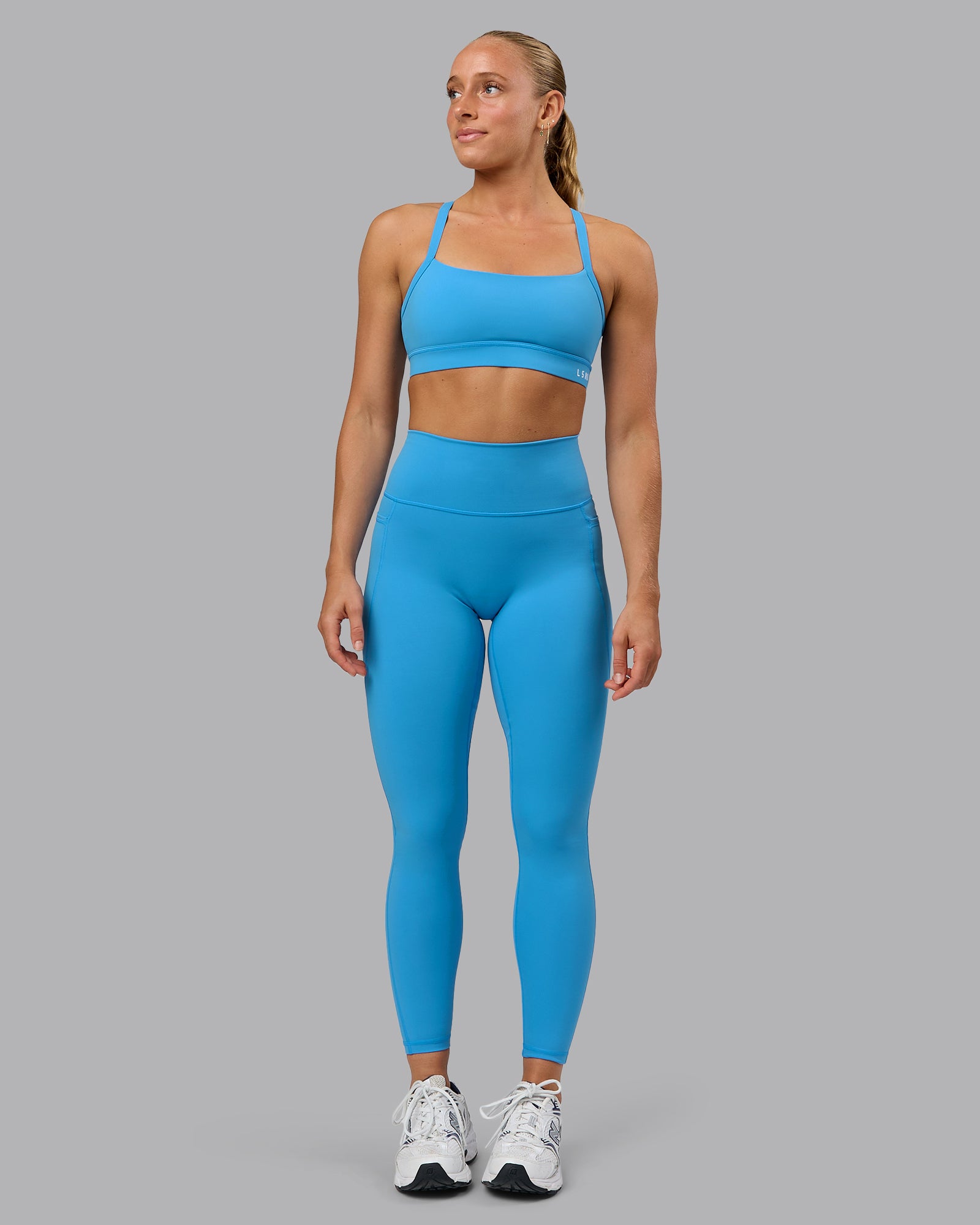Fusion Ultra High-Rise Full Length Legging Pockets - Azure Blue