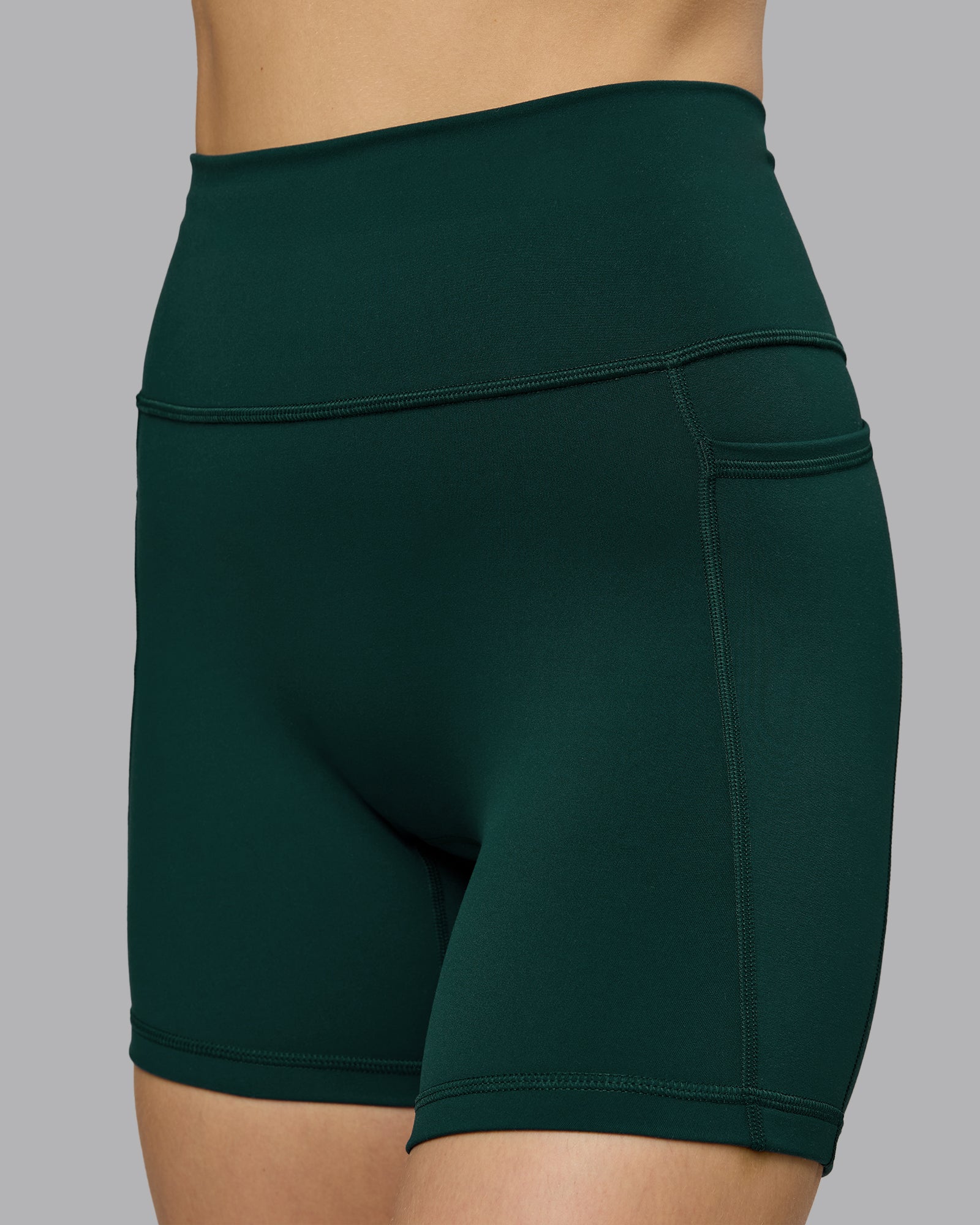 Fusion Ultra High-Rise 6" Short Pockets - Dark Moss