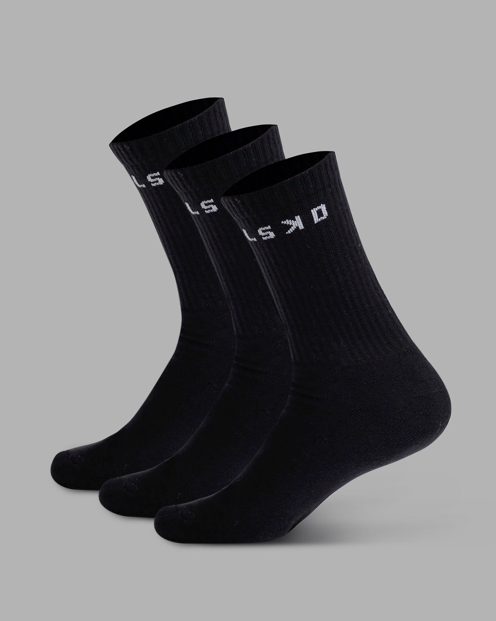 Daily 3 Pack Crew Sock - Black
