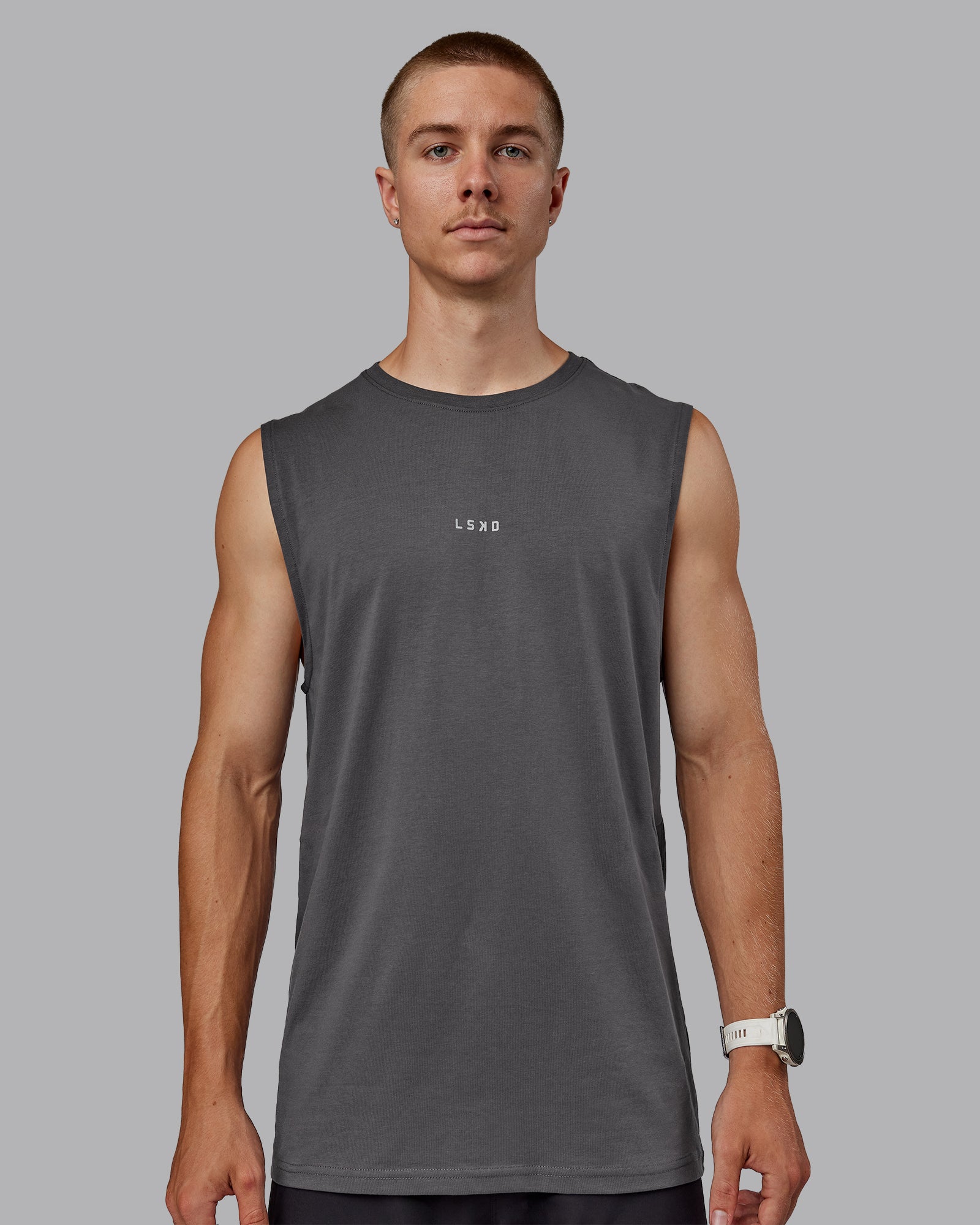 Base FLXCotton Tank - Dark Storm
