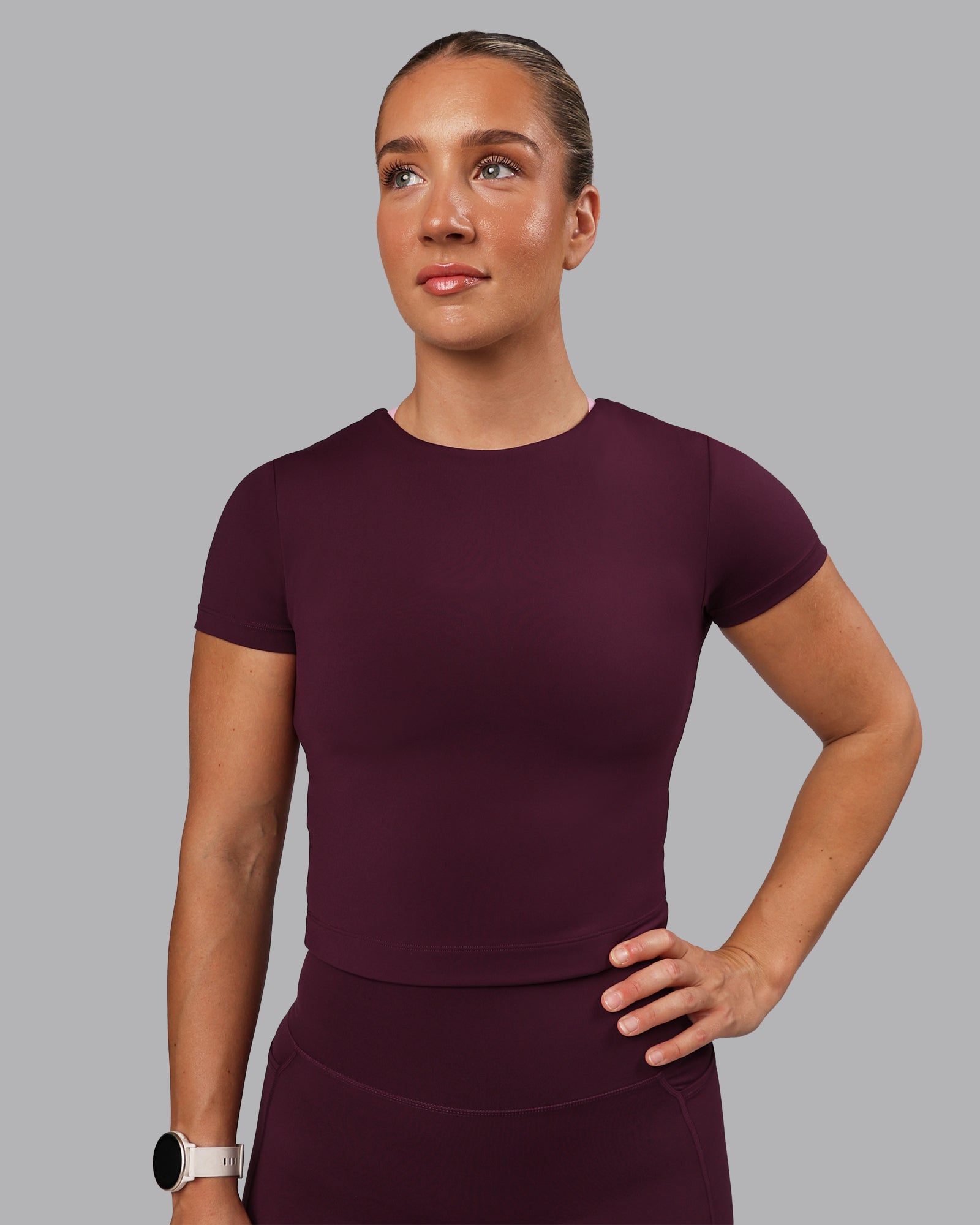 Staple Cropped Tee - Cherry Lacquer