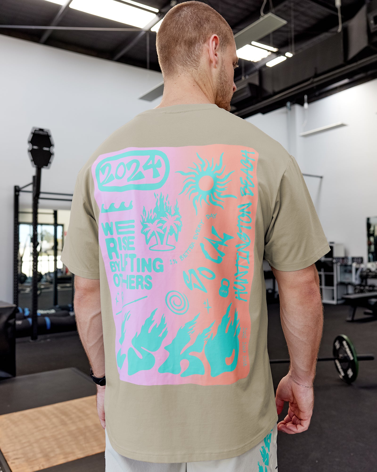So Cal 24 FLXCotton Oversize Tee - Sustained Grey-Atlantis