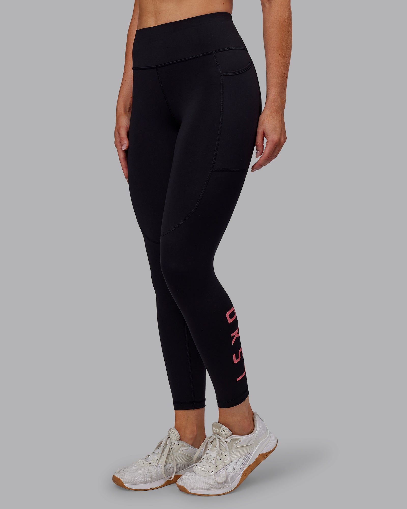 Rep Ultra High-Rise 7/8 Legging Pockets - Black-Pink Lemonade