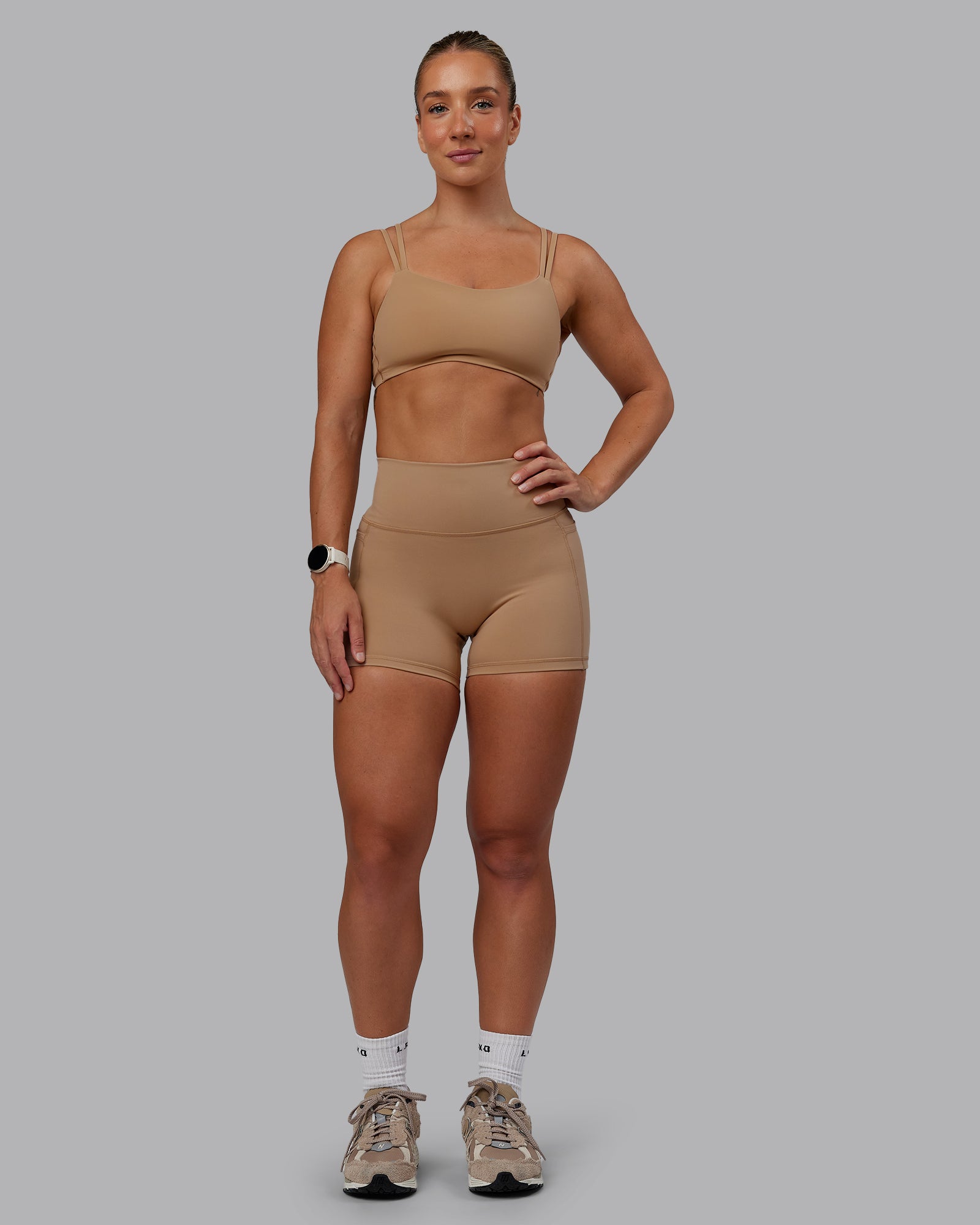Fusion Ultra High-Rise 4" Short Pockets - Warm Smoke