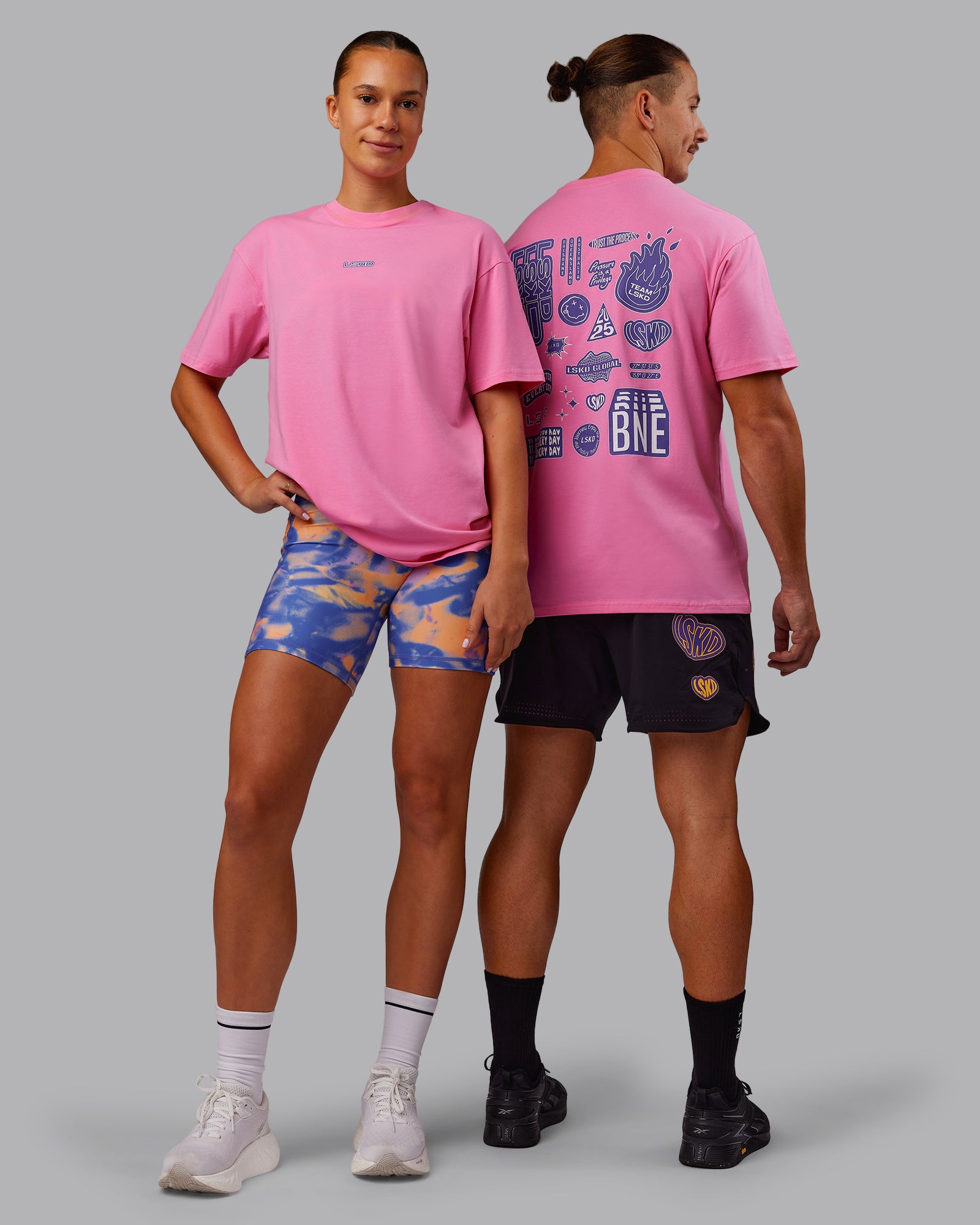 CFT BNE 25 FLXCotton Oversized Tee - Candy Pink-Purple Opulence