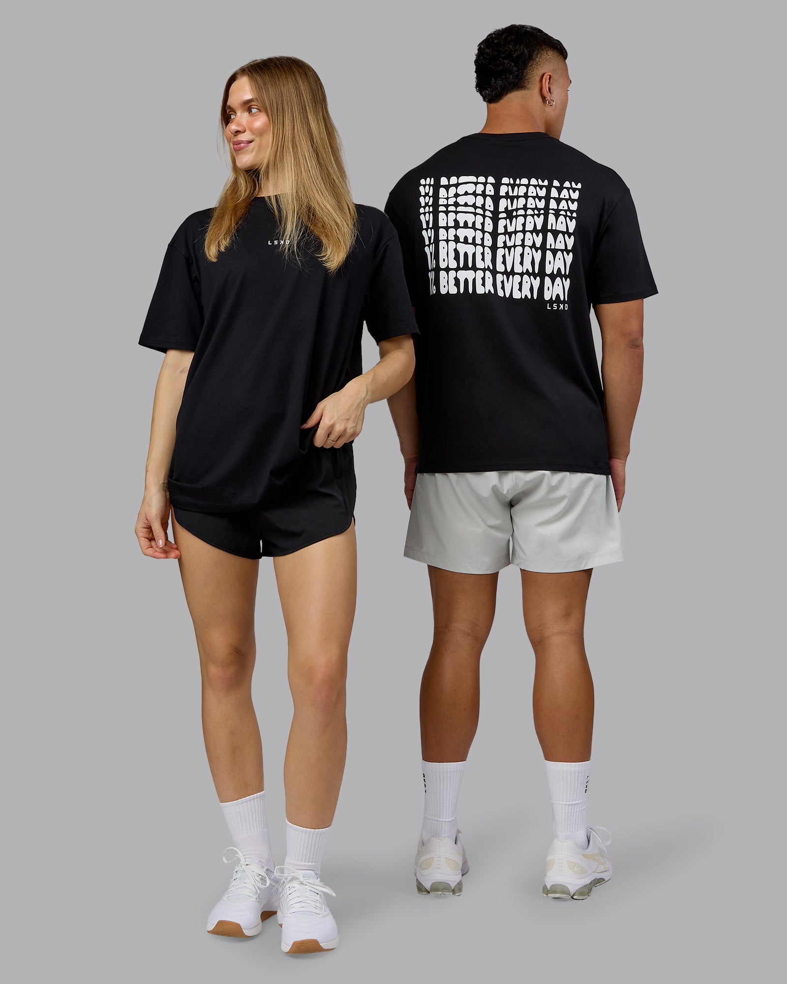 On Repeat FLXCotton Oversized Tee - Black-White