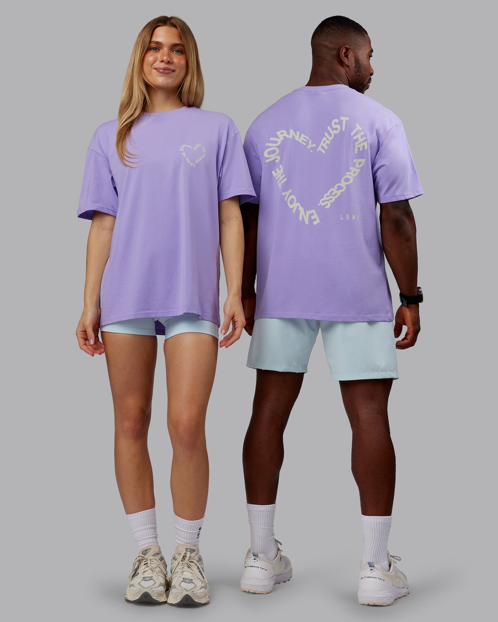 Love The Process FLXCotton Oversize Tee - Violet Ray-Bone