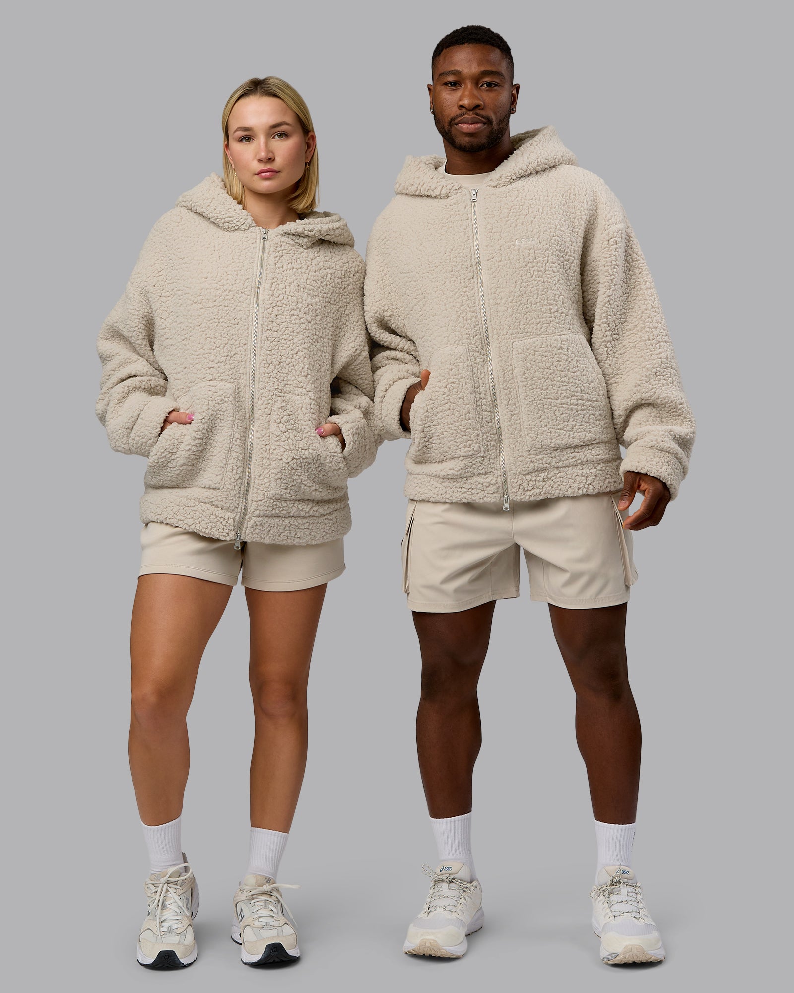 Sherpa Oversized Jacket - Shale Beige