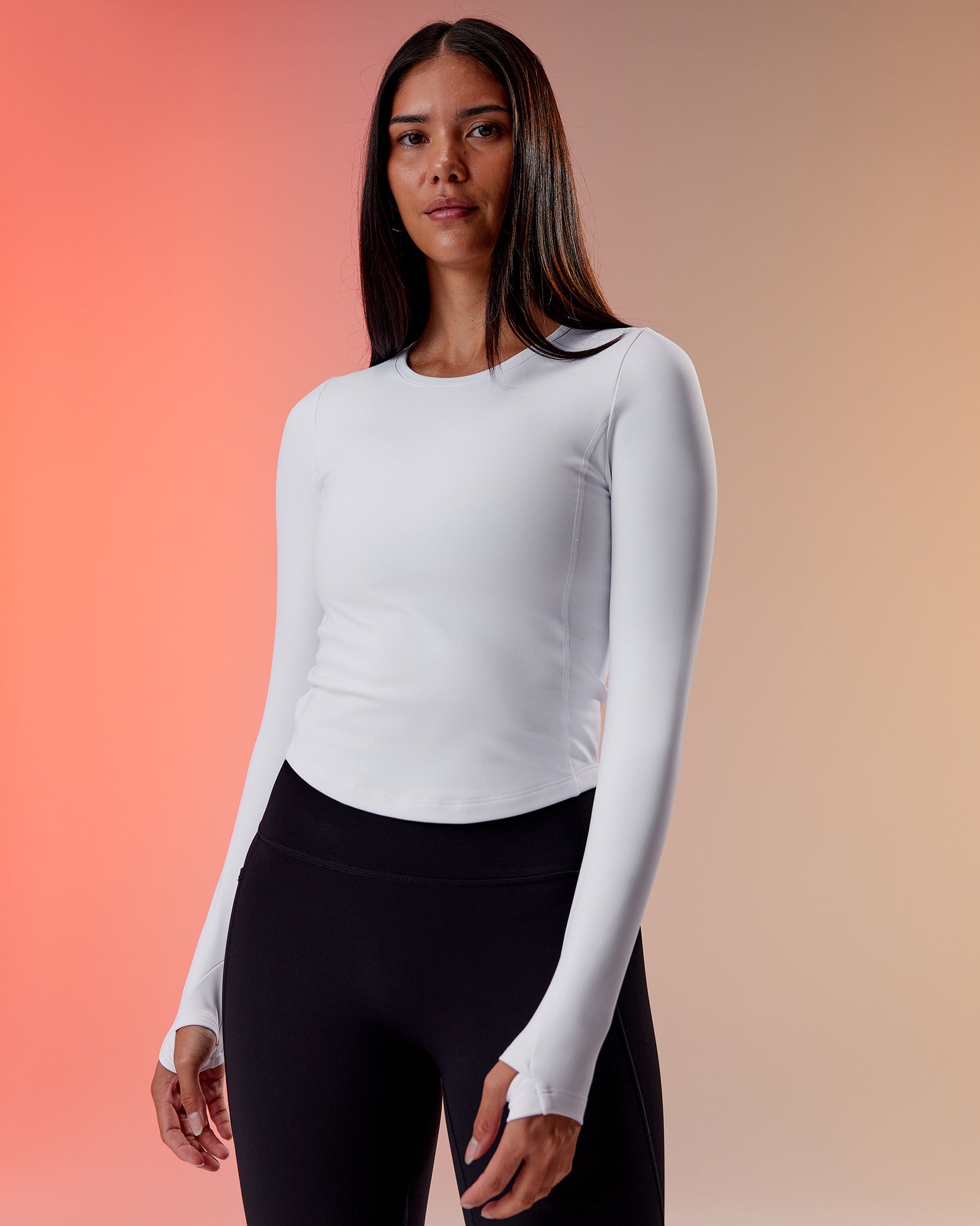 Embrace Thermal Long Sleeve Tee - White