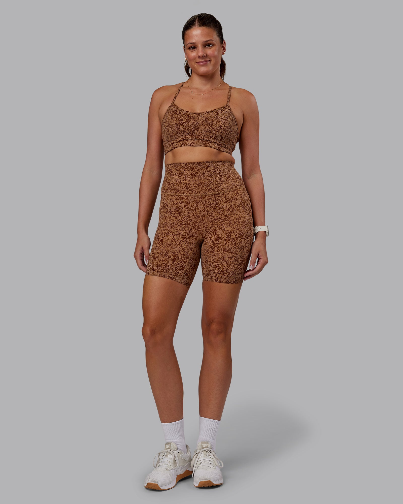 Elixir Ultra High-Rise 6" Short - Caramel Agile Print
