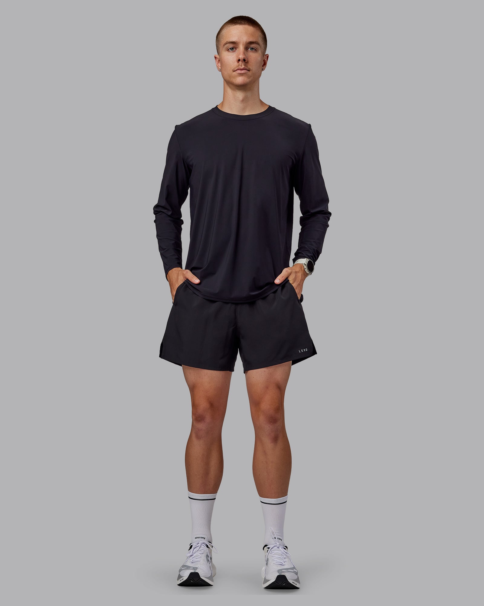 Pace 5" Lined Performance Short - Black-Retro Blue