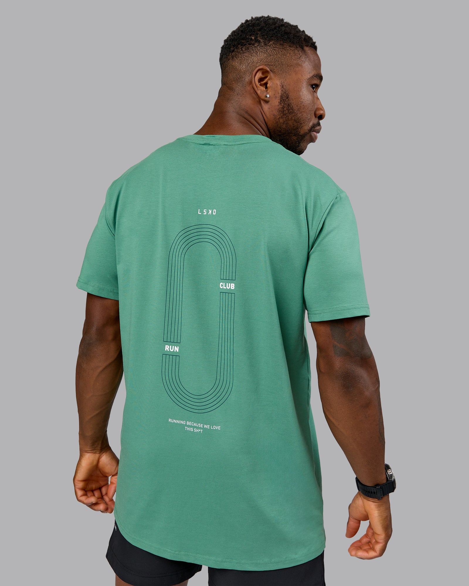 Track FLXCotton Tee - Light Sagebrush-Dark Moss