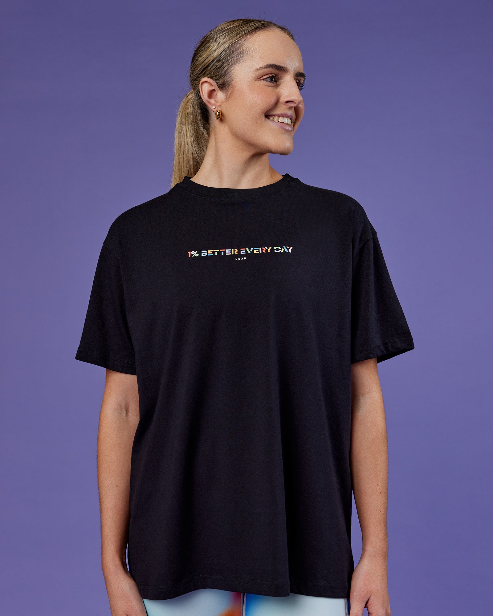 Unity Go-To FLXCotton Tee - Black-Rainbow