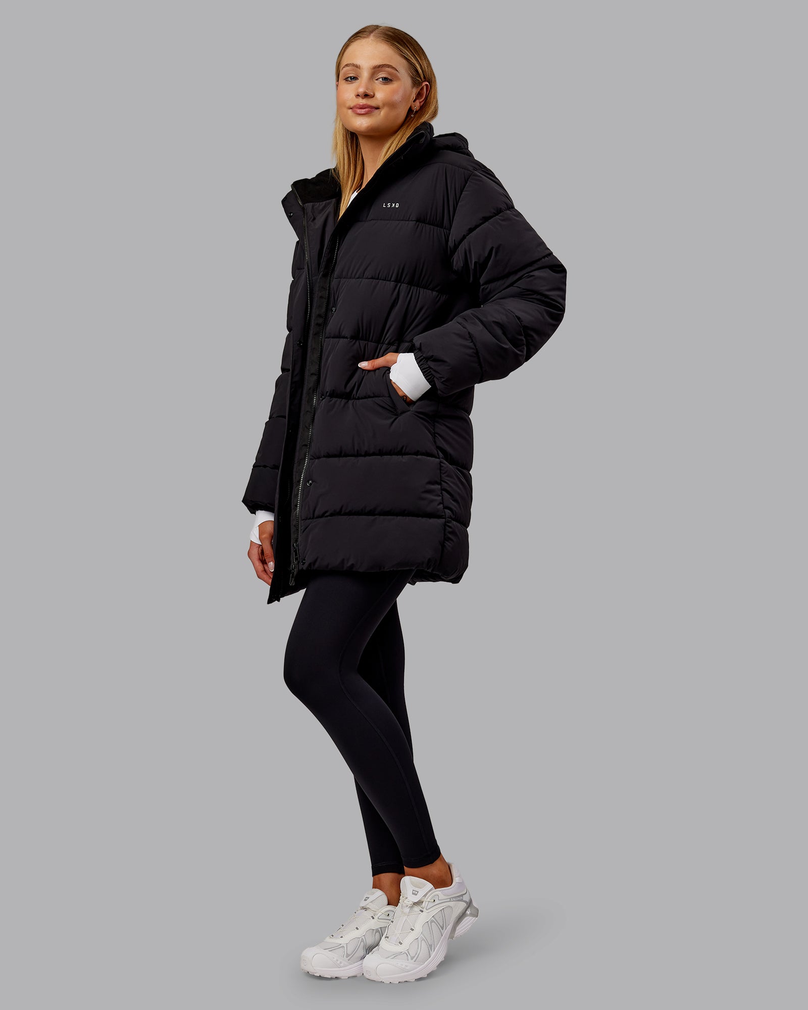 Go-To Puffer Long Jacket - Black